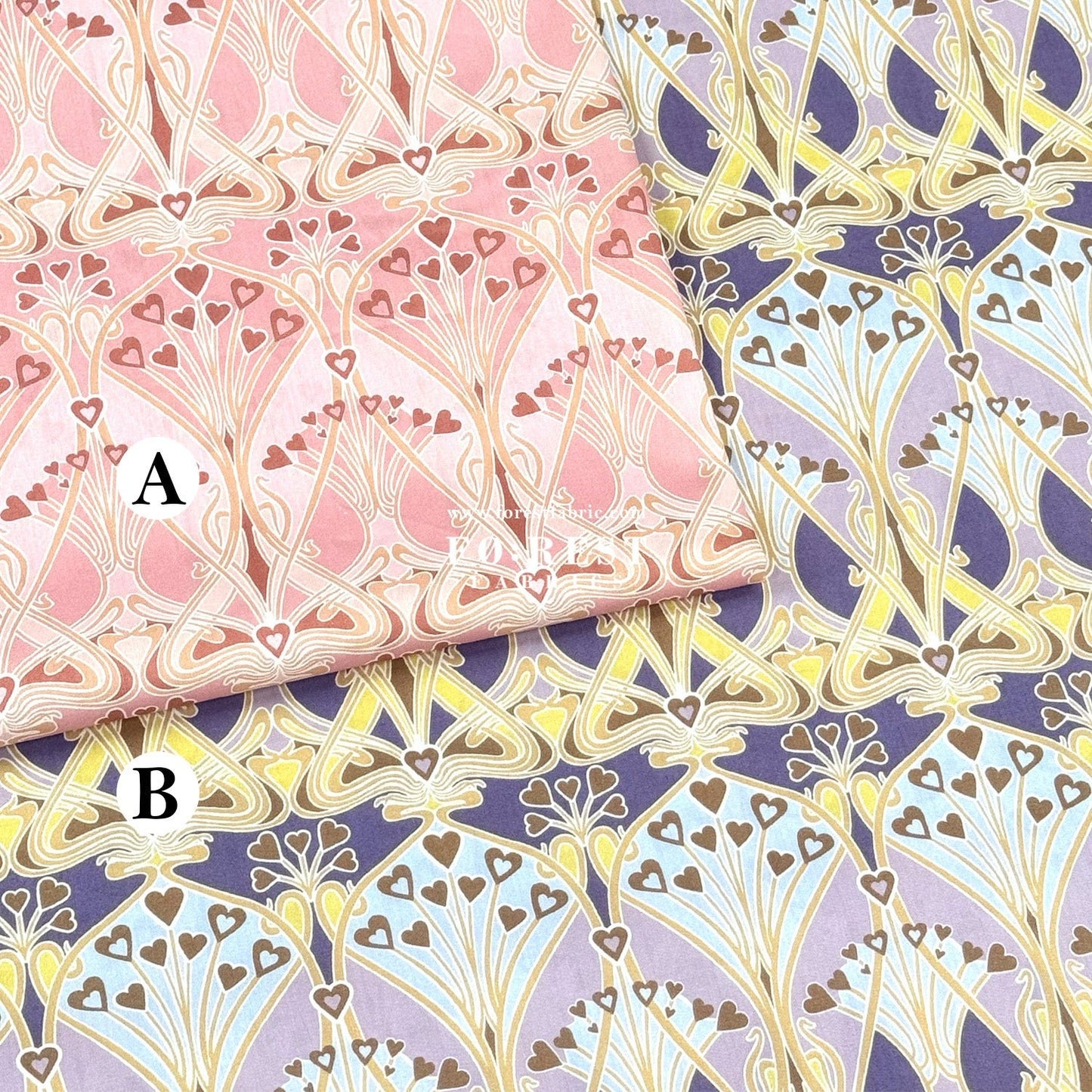 Liberty of London (Cotton Tana Lawn Fabric) - Ianthe Heart - FO:REST Fabric 布恩堂Liberty fabrictana lawnjapanese fabricykk zipper