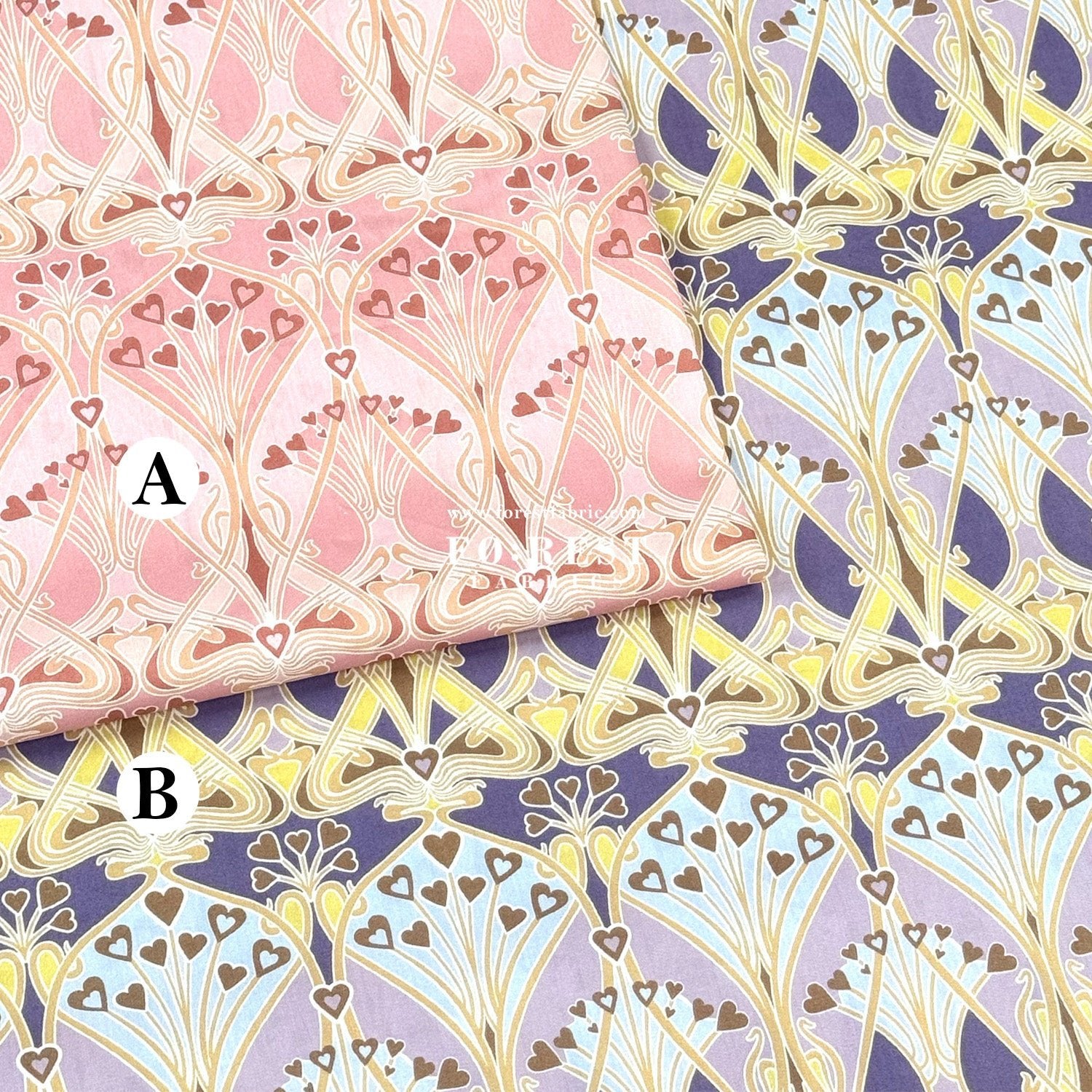 Liberty of London (Cotton Tana Lawn Fabric) - Ianthe Heart - FO:REST Fabric 布恩堂Liberty fabrictana lawnjapanese fabricykk zipper