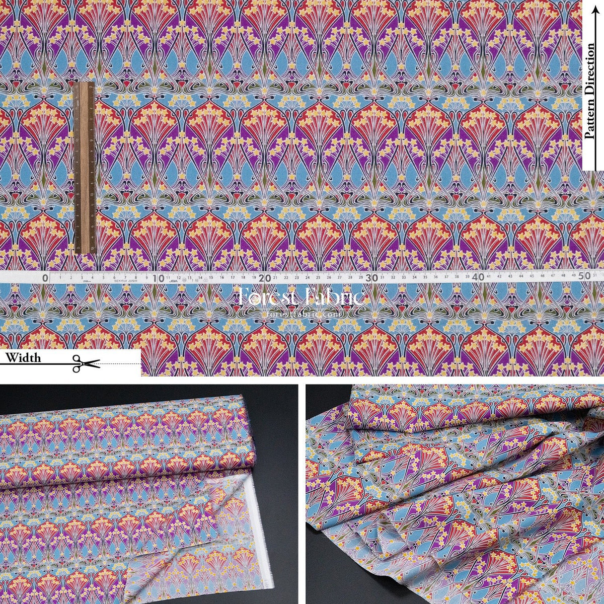 Liberty of London (Cotton Tana Lawn Fabric) - Ianthe Spakle - FO:REST Fabric 布恩堂Liberty fabrictana lawnjapanese fabricykk zipper