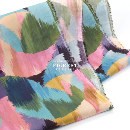 Liberty of London (Cotton Tana Lawn Fabric) - Ikat Tulip A - FO:REST Fabric 布恩堂Liberty fabrictana lawnjapanese fabricykk zipper