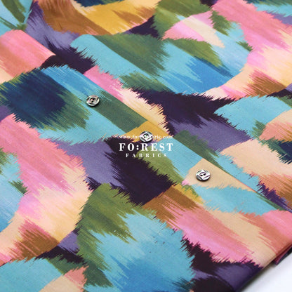 Liberty of London (Cotton Tana Lawn Fabric) - Ikat Tulip A - FO:REST Fabric 布恩堂Liberty fabrictana lawnjapanese fabricykk zipper