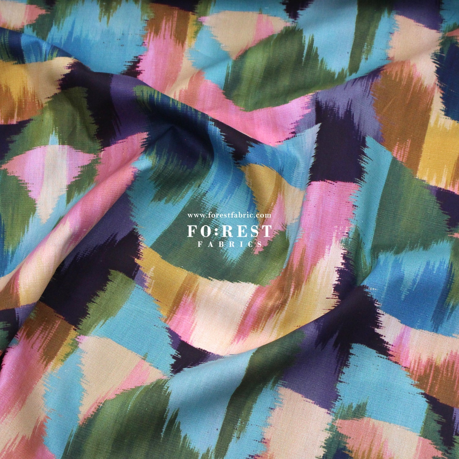 Liberty of London (Cotton Tana Lawn Fabric) - Ikat Tulip A - FO:REST Fabric 布恩堂Liberty fabrictana lawnjapanese fabricykk zipper
