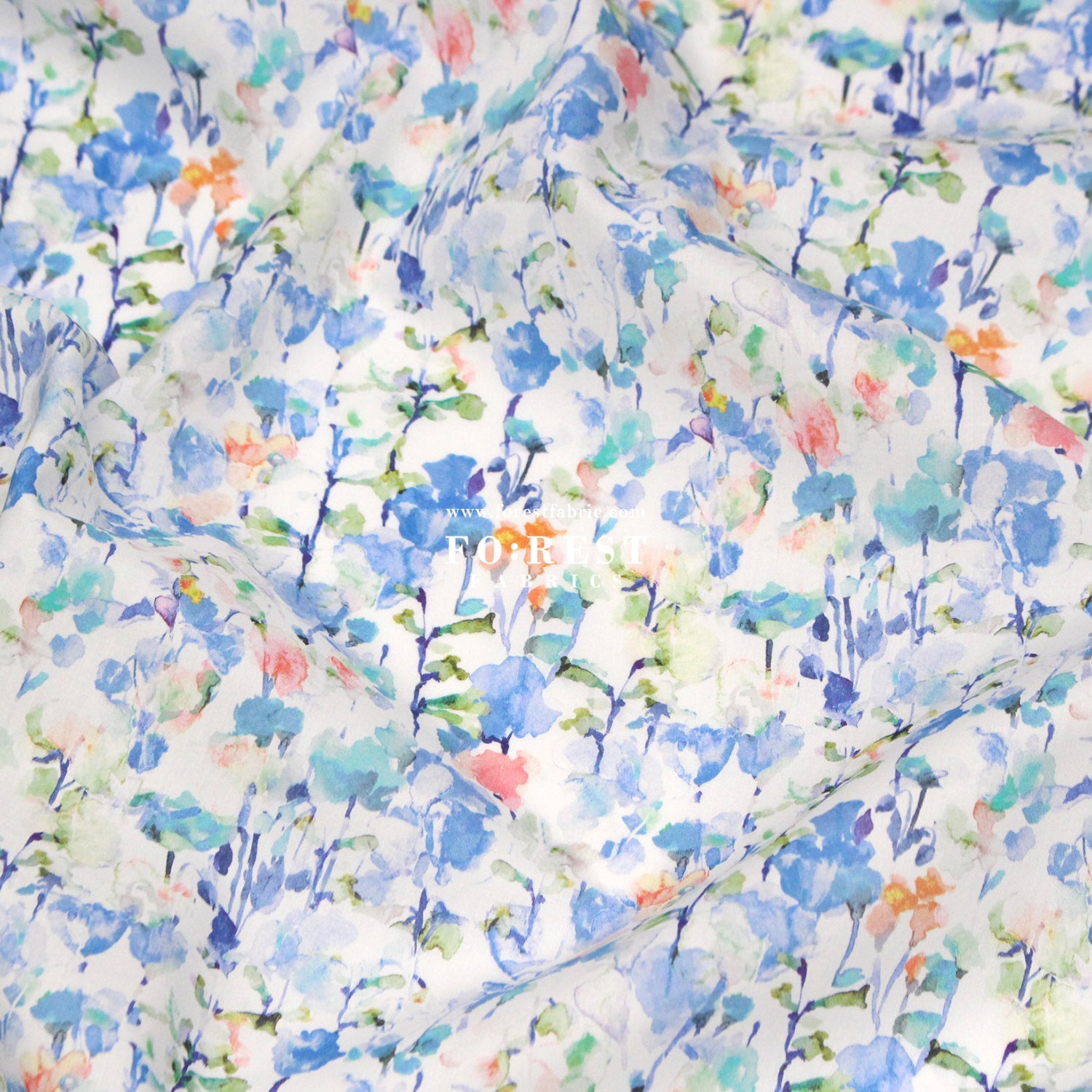 Liberty of London (Cotton Tana Lawn Fabric) - Inky Fields A - FO:REST Fabric 布恩堂Liberty fabrictana lawnjapanese fabricykk zipper