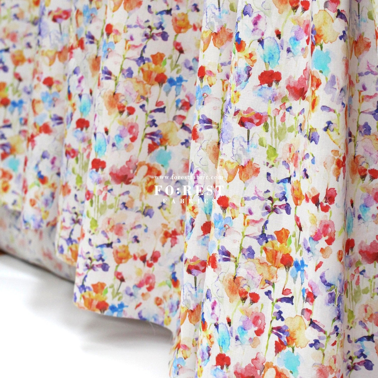 Liberty of London (Cotton Tana Lawn Fabric) - Inky Fields A - FO:REST Fabric 布恩堂Liberty fabrictana lawnjapanese fabricykk zipper