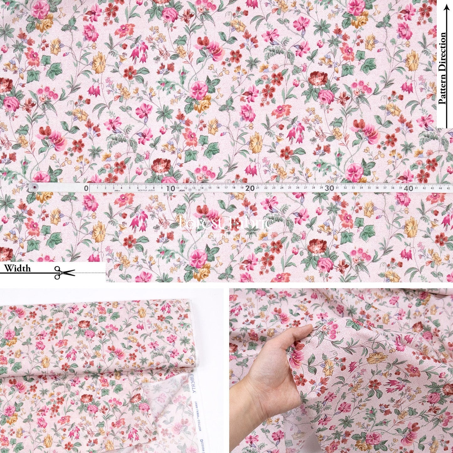 Liberty of London (Cotton Tana Lawn Fabric) - Isolde - FO:REST Fabric 布恩堂Liberty fabrictana lawnjapanese fabricykk zipper