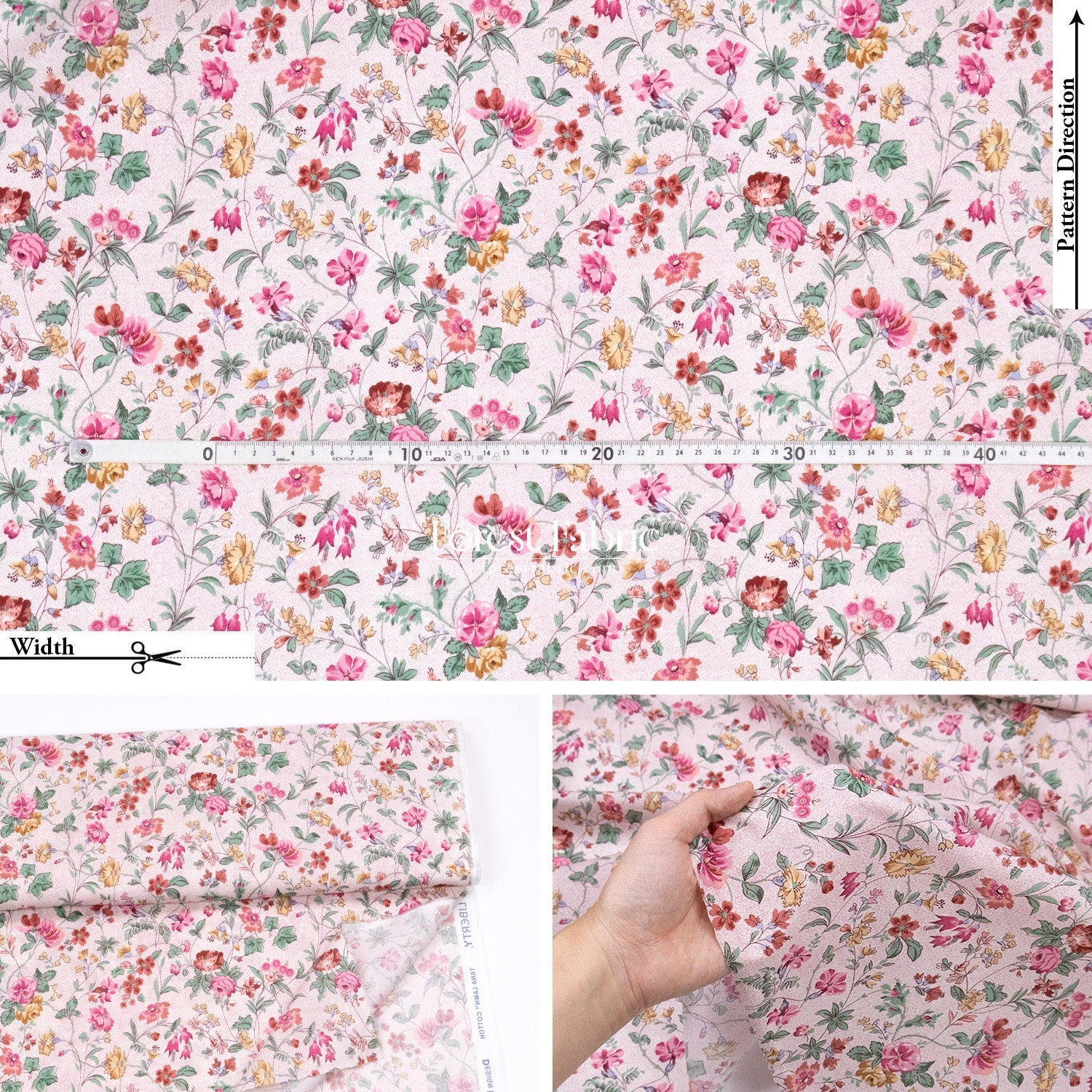 Liberty of London (Cotton Tana Lawn Fabric) - Isolde - FO:REST Fabric 布恩堂Liberty fabrictana lawnjapanese fabricykk zipper