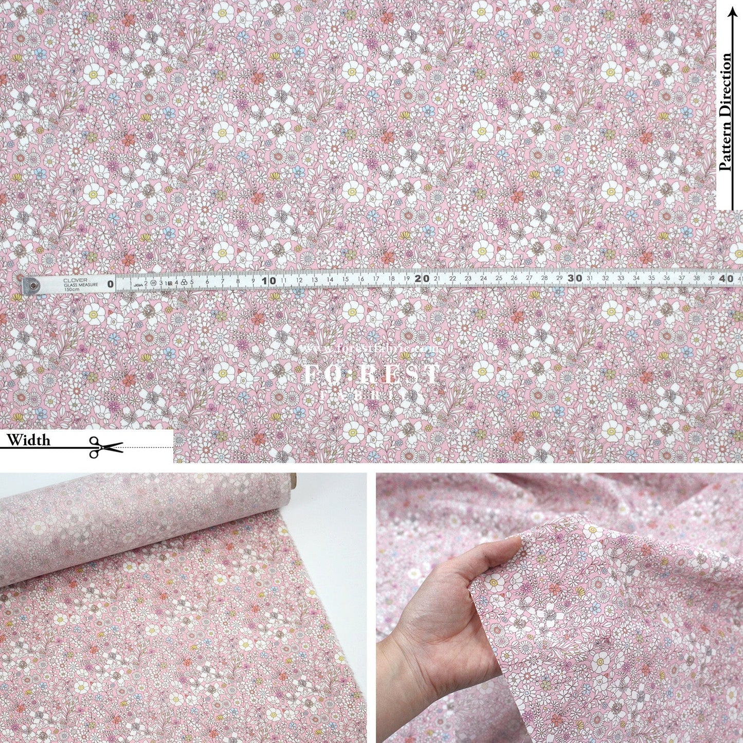 Liberty of London (Cotton Tana Lawn Fabric) - Junes Meadow H - FO:REST Fabric 布恩堂Liberty fabrictana lawnjapanese fabricykk zipper