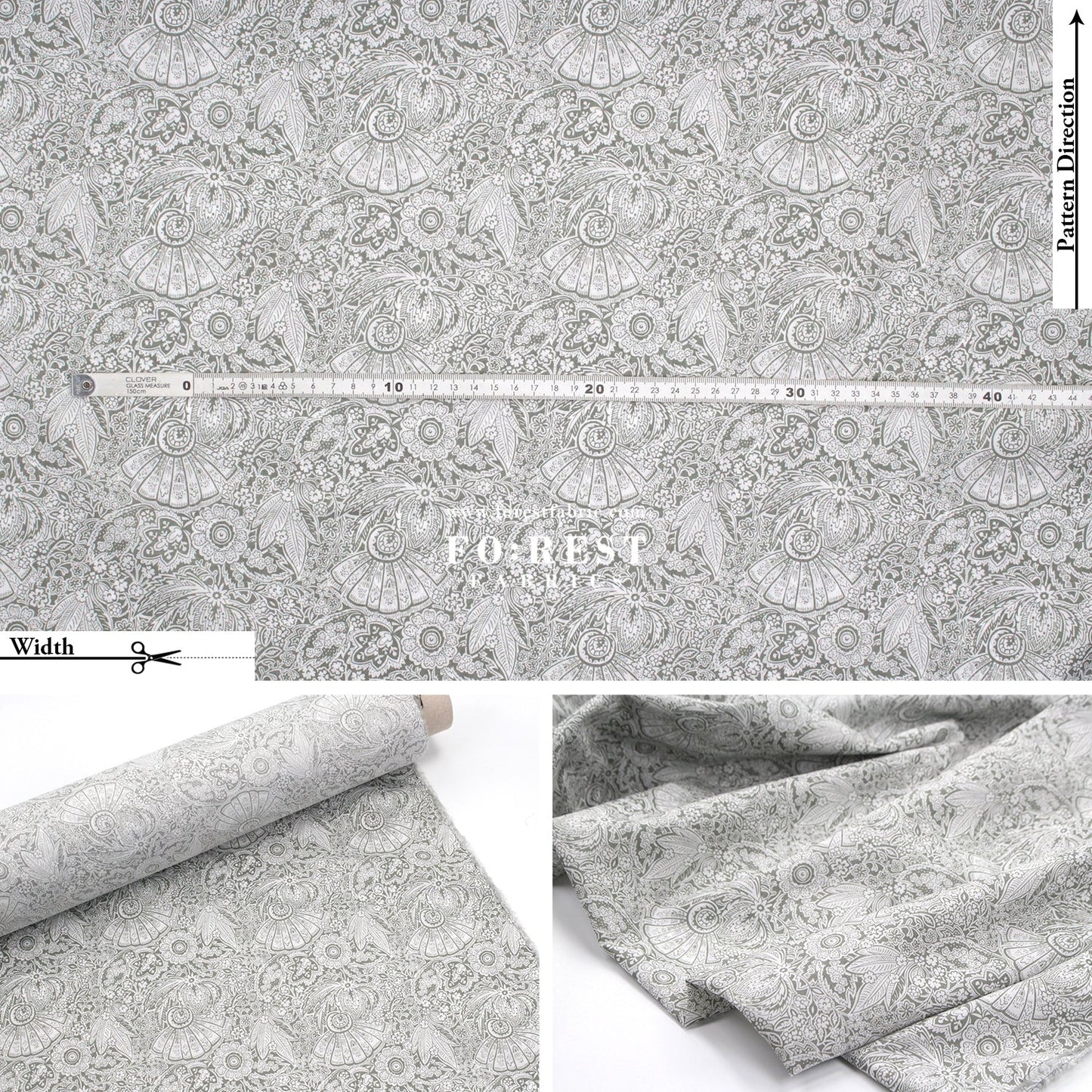 Liberty of London (Cotton Tana Lawn Fabric) - Jungle of Dreams B - FO:REST Fabric 布恩堂Liberty fabrictana lawnjapanese fabricykk zipper