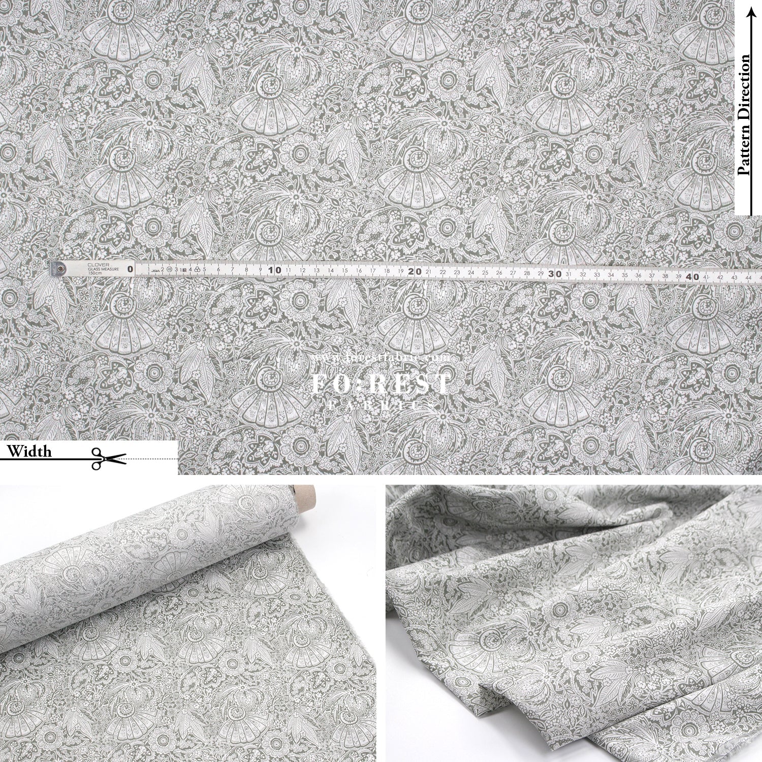 Liberty of London (Cotton Tana Lawn Fabric) - Jungle of Dreams B - FO:REST Fabric 布恩堂Liberty fabrictana lawnjapanese fabricykk zipper