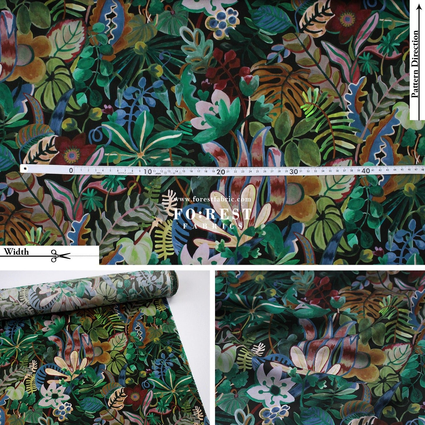 Liberty of London (Cotton Tana Lawn Fabric) - Jungle trip - FO:REST Fabric 布恩堂Liberty fabrictana lawnjapanese fabricykk zipper