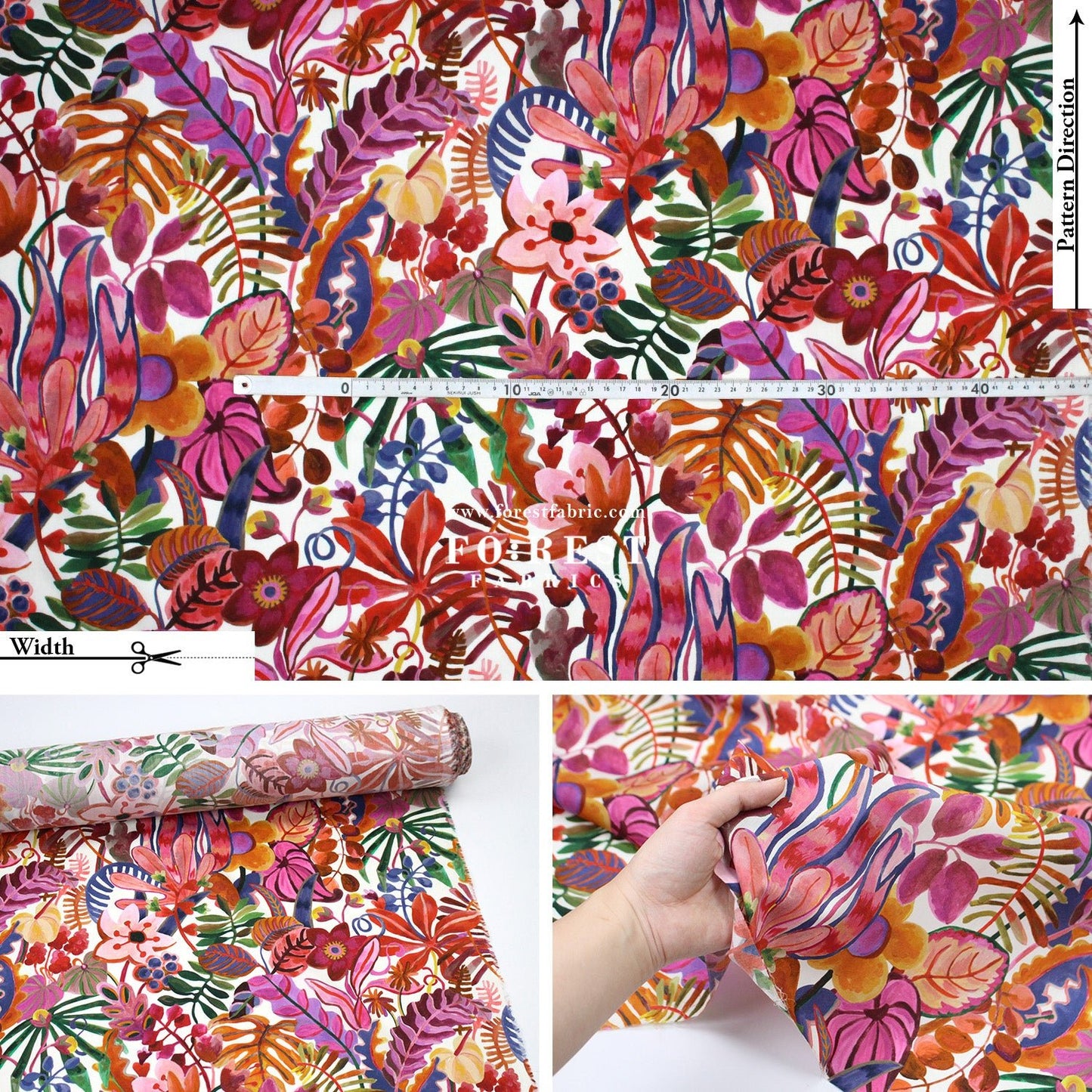 Liberty of London (Cotton Tana Lawn Fabric) - Jungle trip - FO:REST Fabric 布恩堂Liberty fabrictana lawnjapanese fabricykk zipper