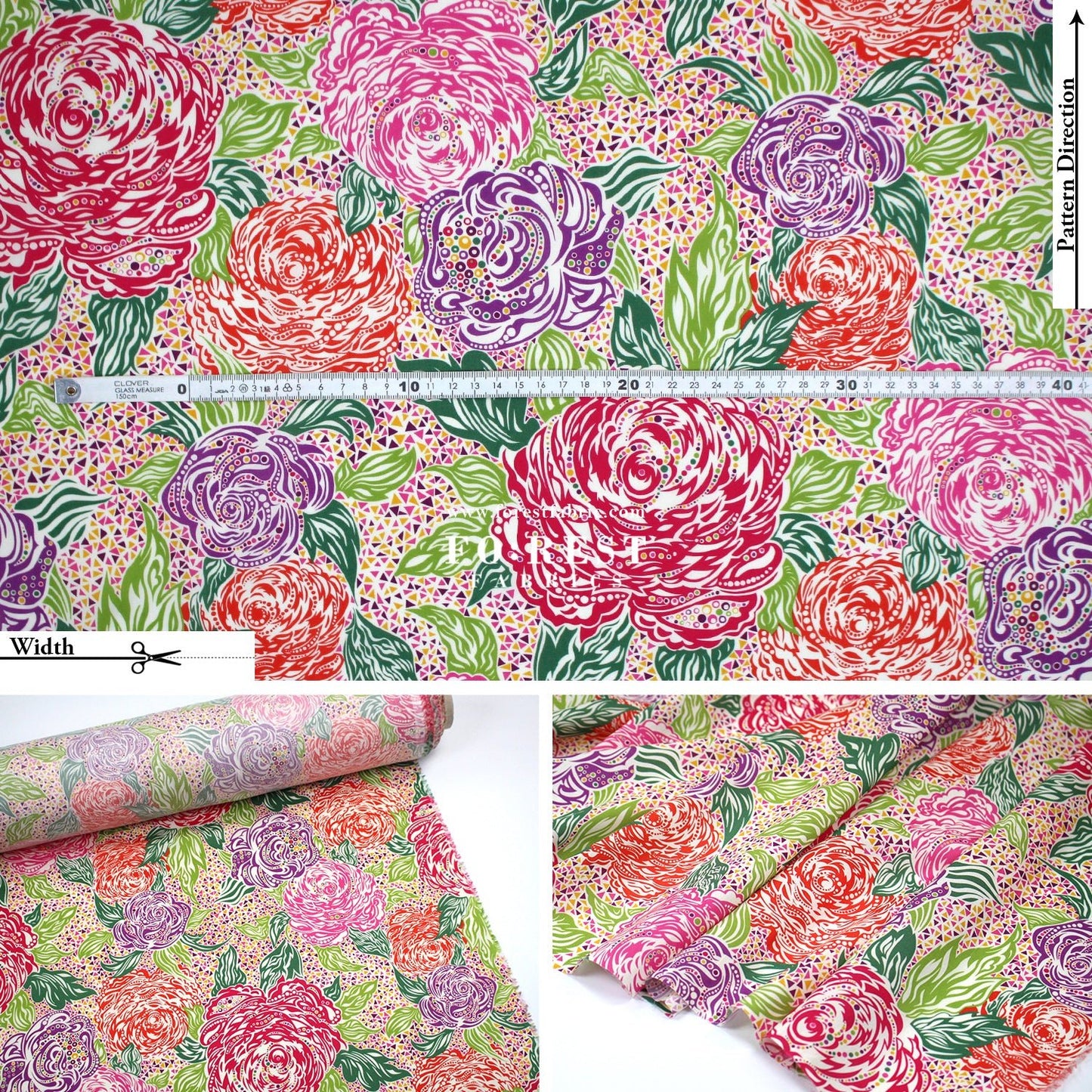 Liberty of London (Cotton Tana Lawn Fabric) - KATE ADA A - FO:REST Fabric 布恩堂Liberty fabrictana lawnjapanese fabricykk zipper