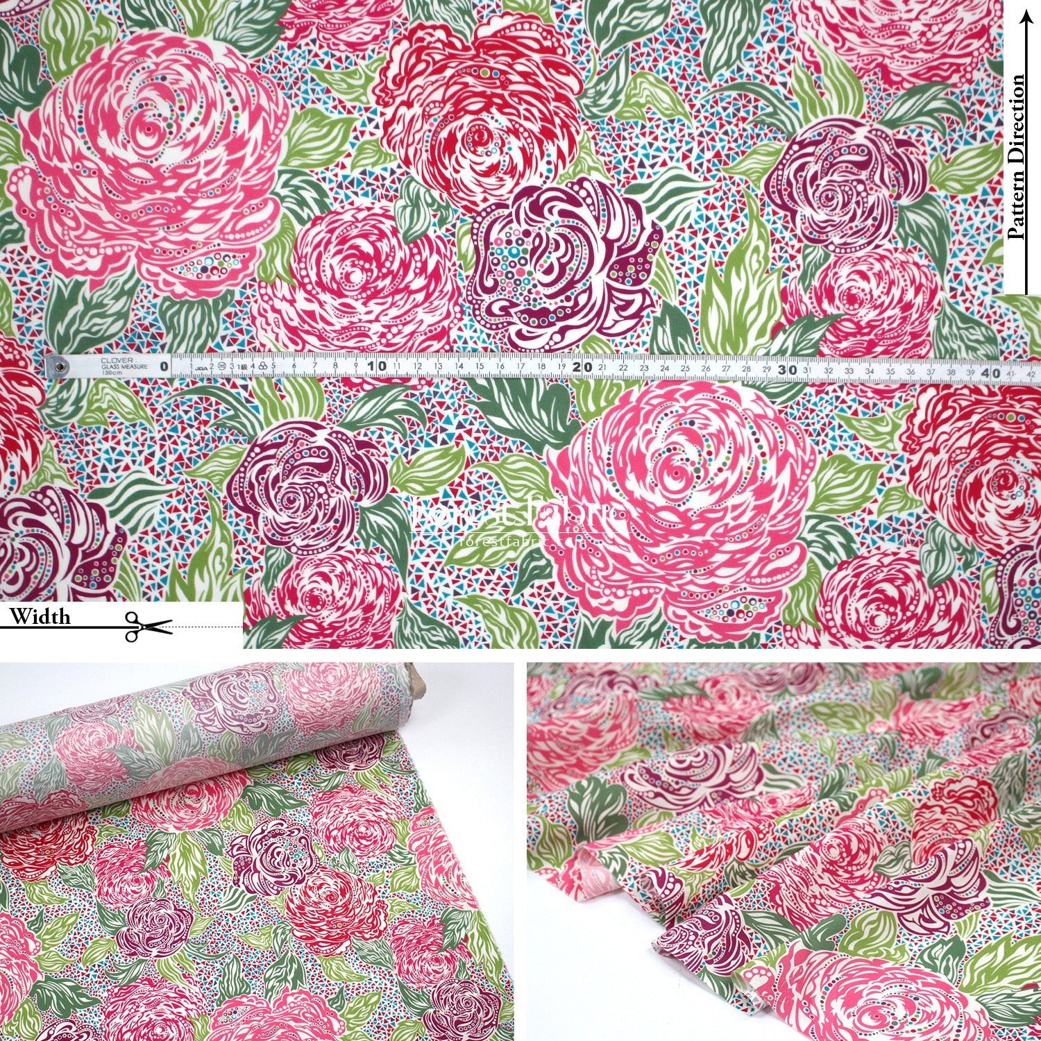 Liberty of London (Cotton Tana Lawn Fabric) - KATE ADA A - FO:REST Fabric 布恩堂Liberty fabrictana lawnjapanese fabricykk zipper