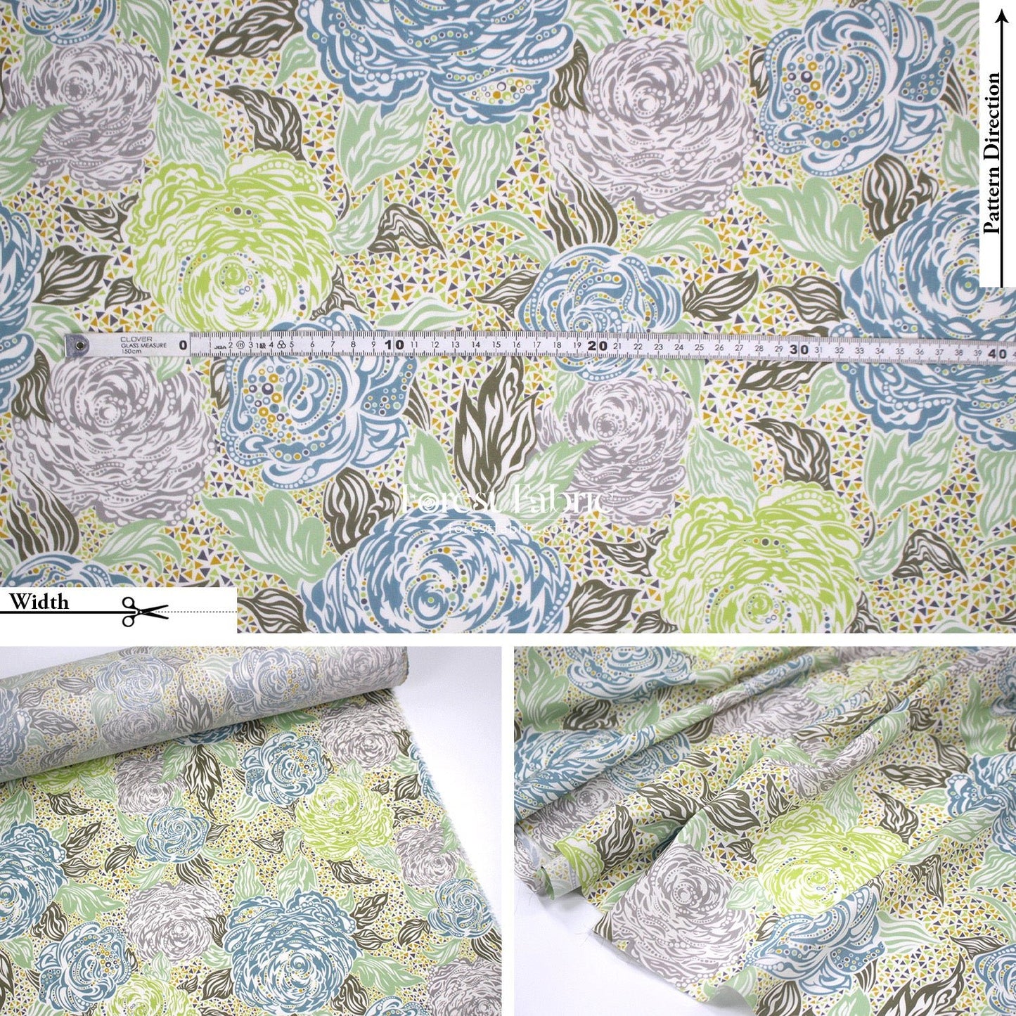 Liberty of London (Cotton Tana Lawn Fabric) - KATE ADA A - FO:REST Fabric 布恩堂Liberty fabrictana lawnjapanese fabricykk zipper