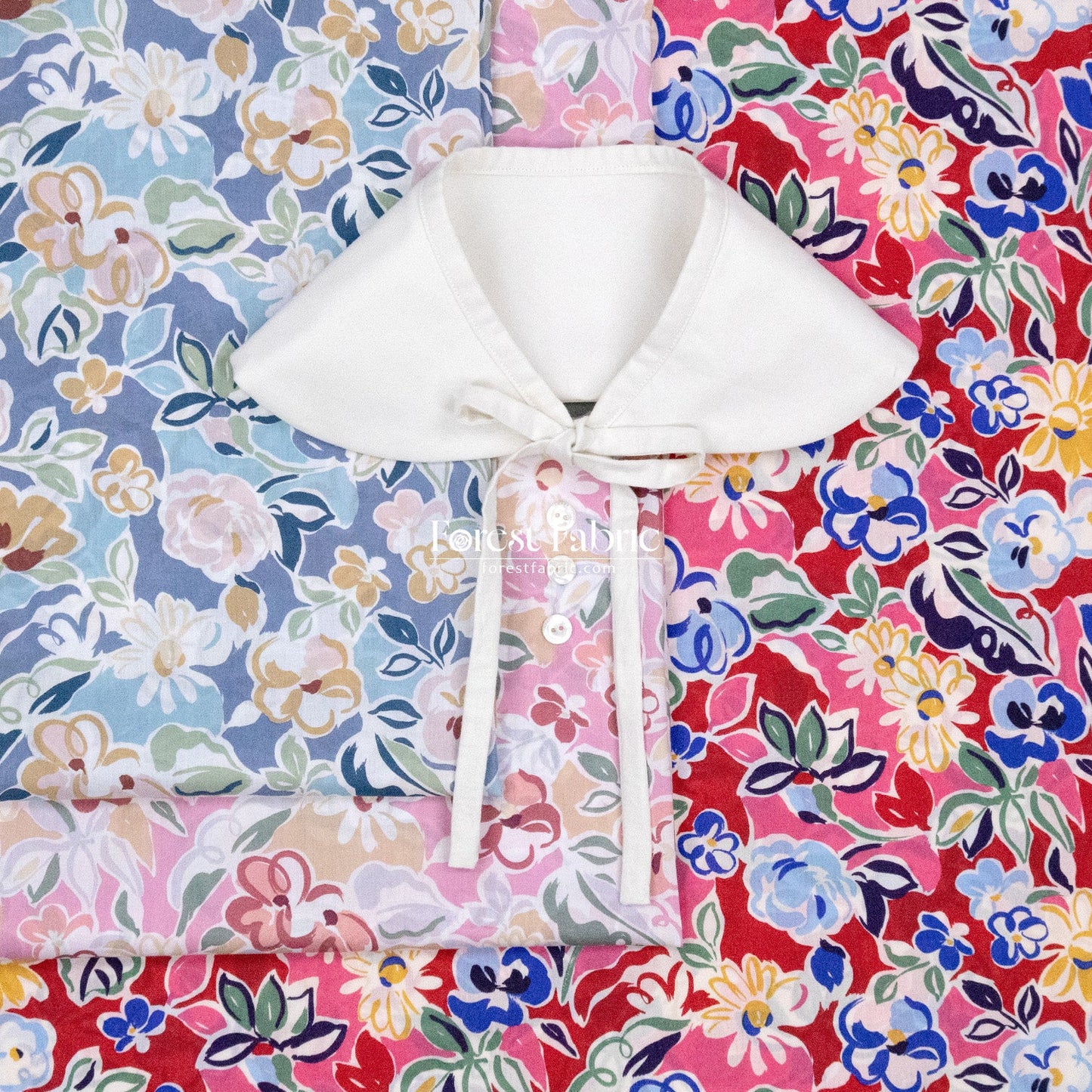 Liberty of London (Cotton Tana Lawn Fabric) - Katie Rebecca - FO:REST Fabric 布恩堂Liberty fabrictana lawnjapanese fabricykk zipper