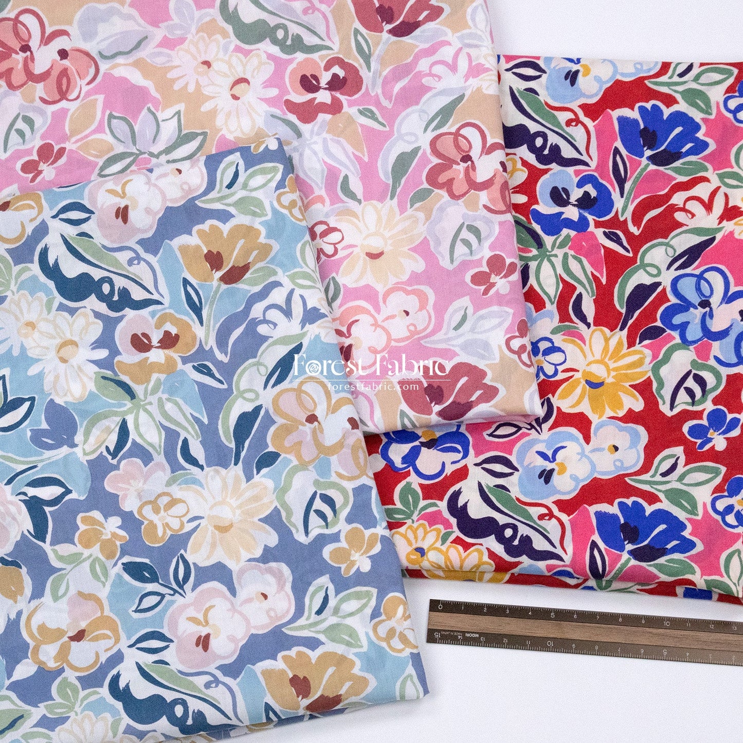 Liberty of London (Cotton Tana Lawn Fabric) - Katie Rebecca - FO:REST Fabric 布恩堂Liberty fabrictana lawnjapanese fabricykk zipper