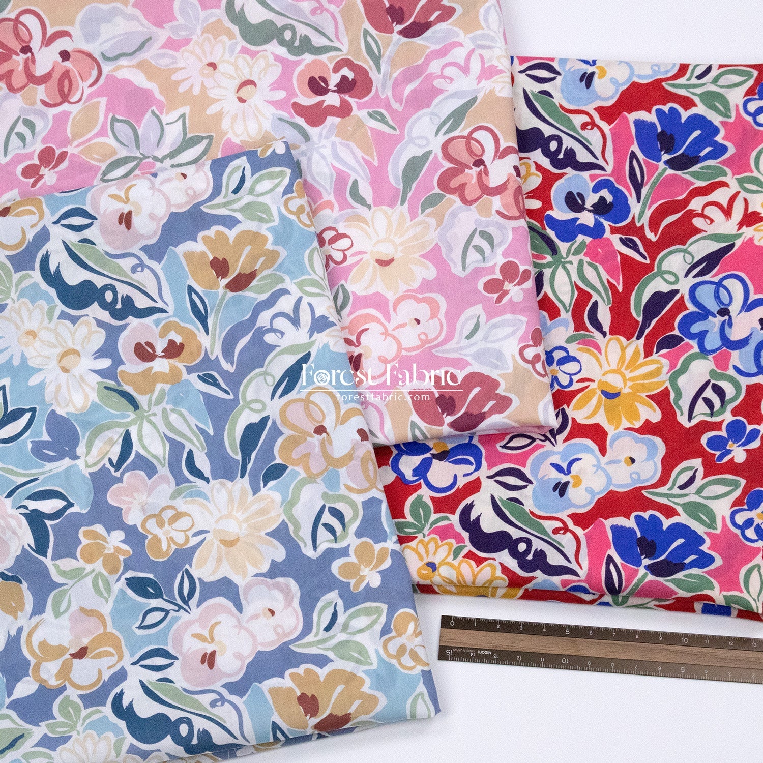 Liberty of London (Cotton Tana Lawn Fabric) - Katie Rebecca - FO:REST Fabric 布恩堂Liberty fabrictana lawnjapanese fabricykk zipper