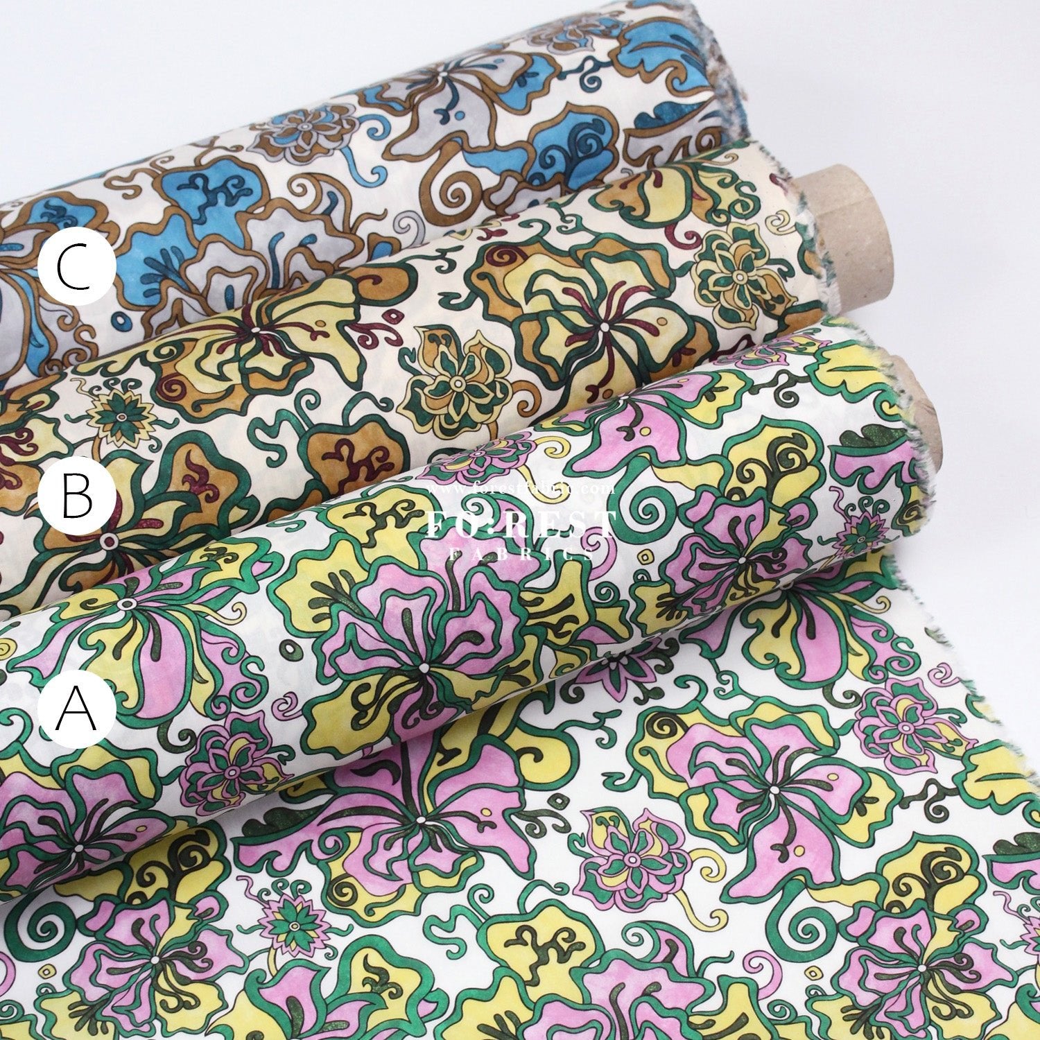 Liberty of London (Cotton Tana Lawn Fabric) - King's Road - FO:REST Fabric 布恩堂Liberty fabrictana lawnjapanese fabricykk zipper