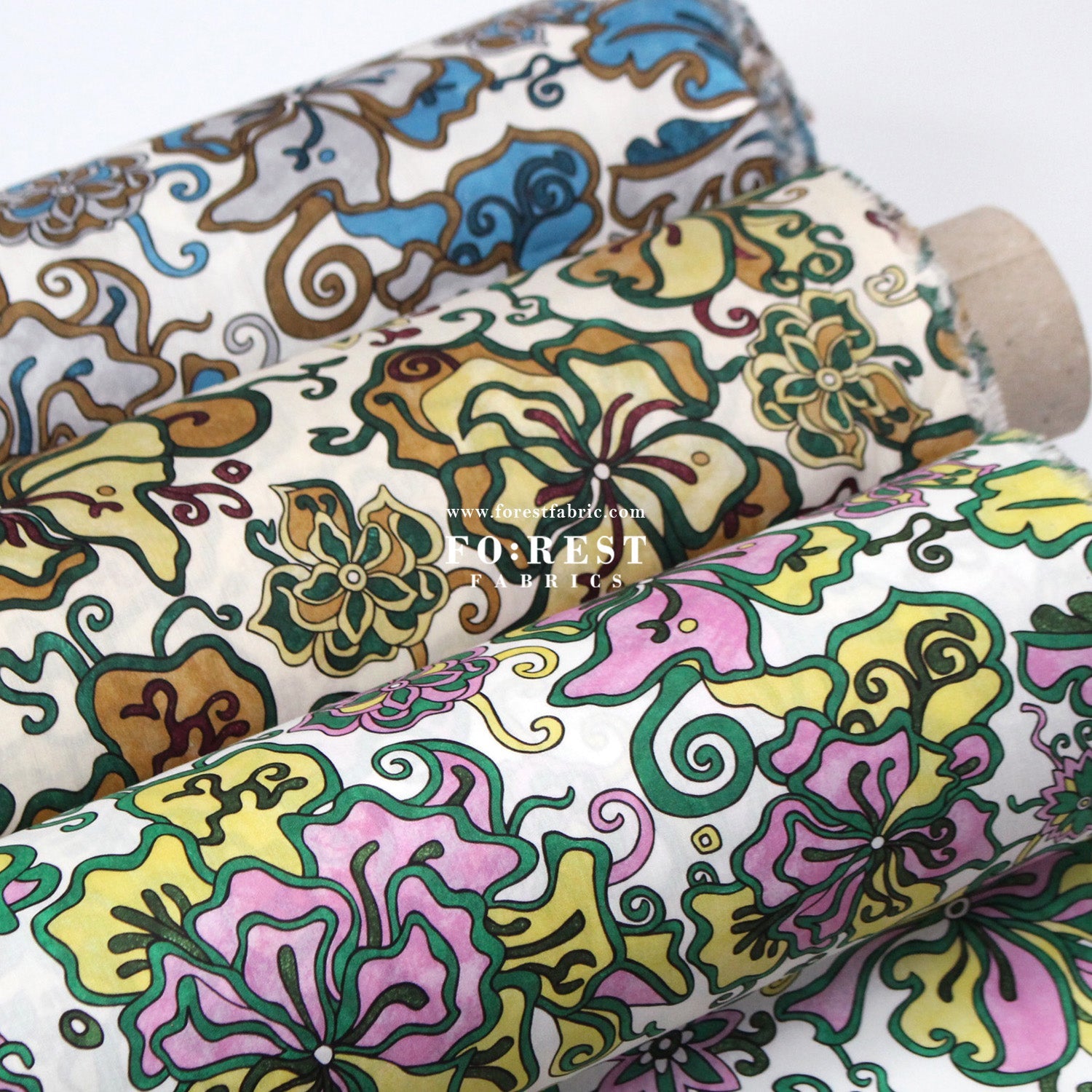 Liberty of London (Cotton Tana Lawn Fabric) - King's Road - FO:REST Fabric 布恩堂Liberty fabrictana lawnjapanese fabricykk zipper