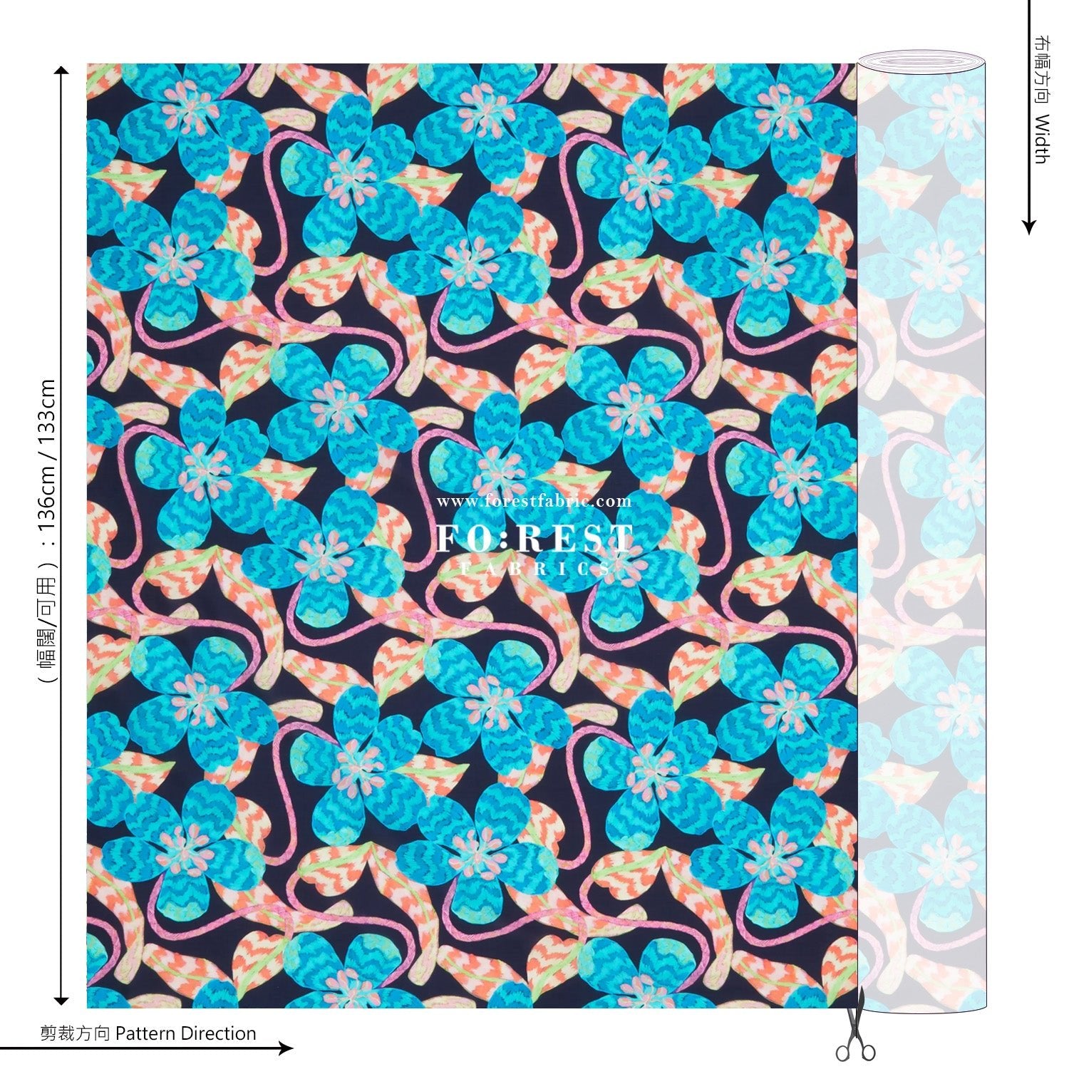 Liberty of London (Cotton Tana Lawn Fabric) - Leading Lady - FO:REST Fabric 布恩堂Liberty fabrictana lawnjapanese fabricykk zipper