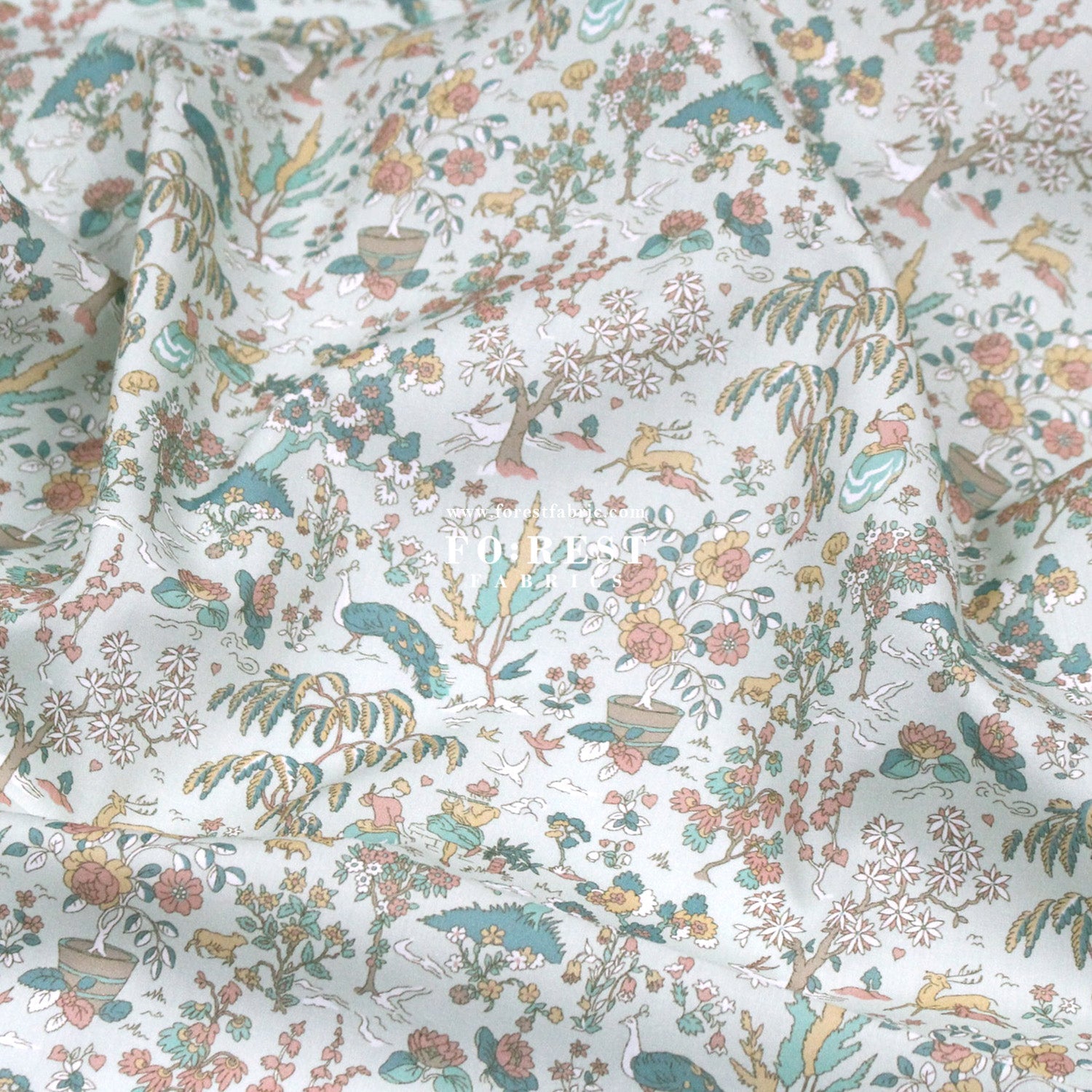 Liberty of London (Cotton Tana Lawn Fabric) - Liddel Garden - FO:REST Fabric 布恩堂Liberty fabrictana lawnjapanese fabricykk zipper