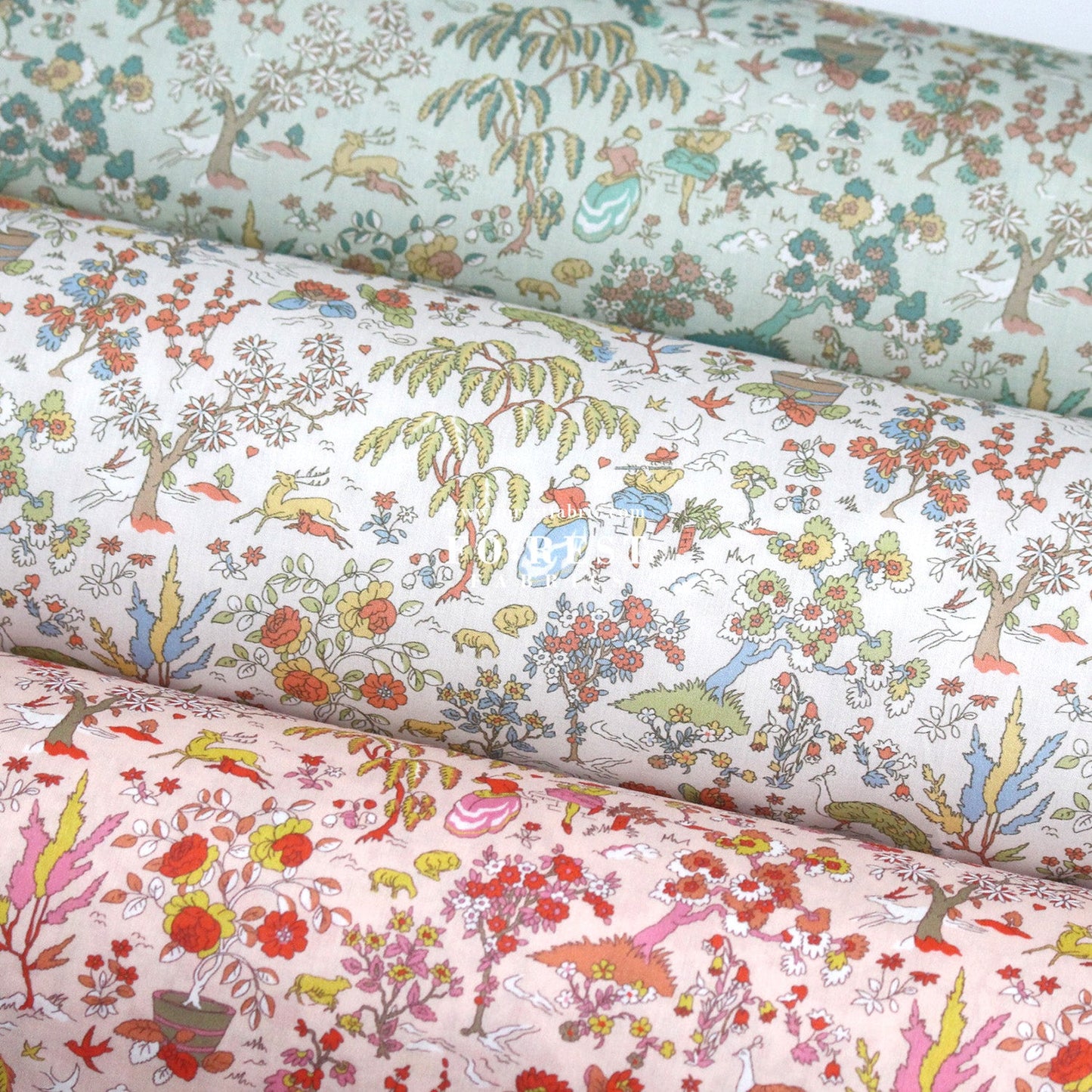 Liberty of London (Cotton Tana Lawn Fabric) - Liddel Garden - FO:REST Fabric 布恩堂Liberty fabrictana lawnjapanese fabricykk zipper