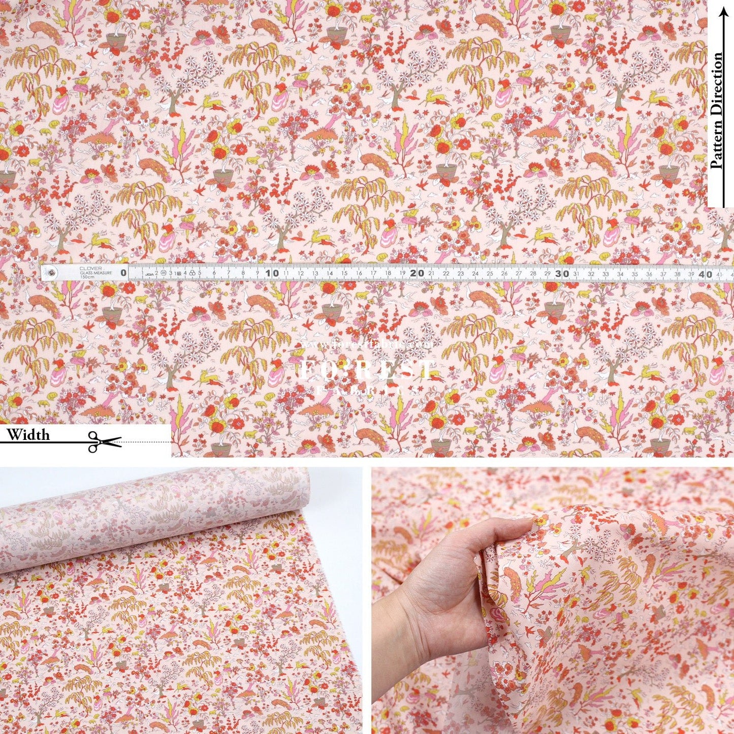 Liberty of London (Cotton Tana Lawn Fabric) - Liddel Garden - FO:REST Fabric 布恩堂Liberty fabrictana lawnjapanese fabricykk zipper