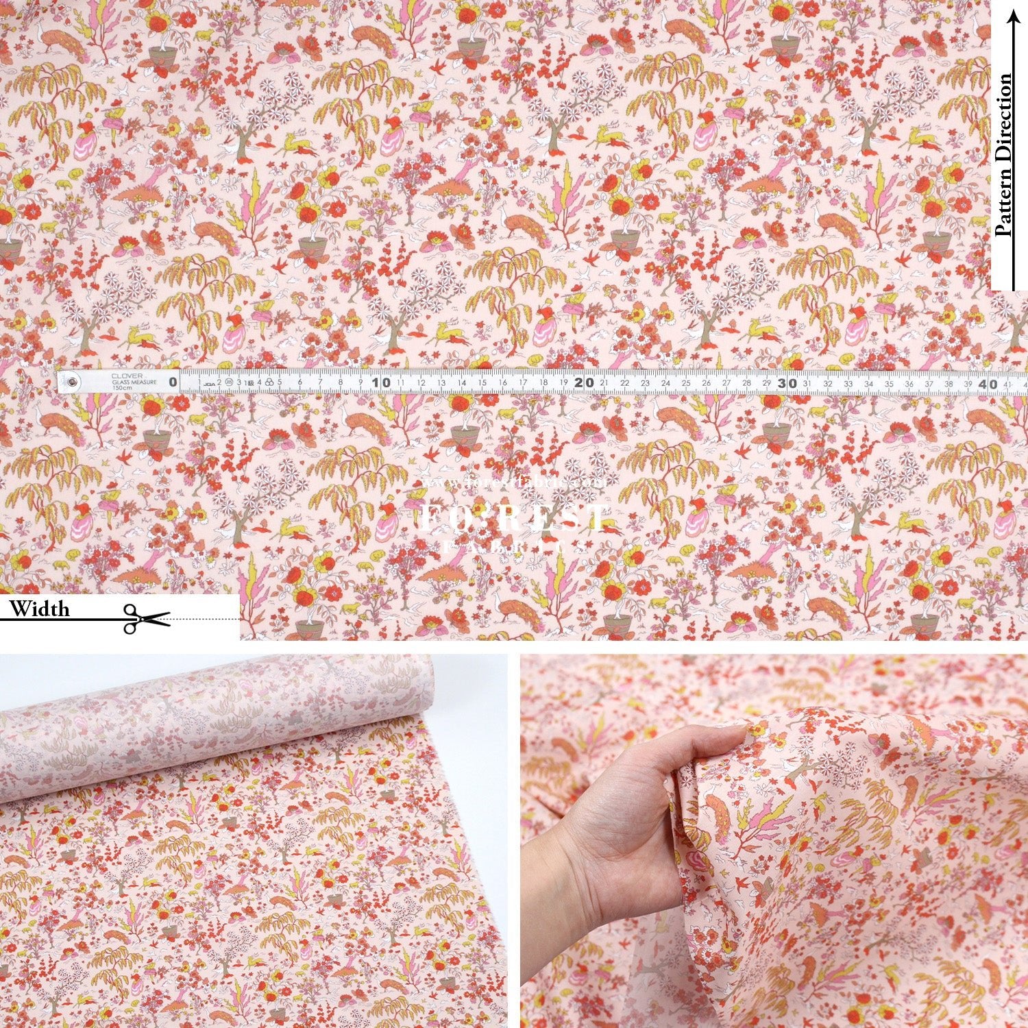 Liberty of London (Cotton Tana Lawn Fabric) - Liddel Garden - FO:REST Fabric 布恩堂Liberty fabrictana lawnjapanese fabricykk zipper
