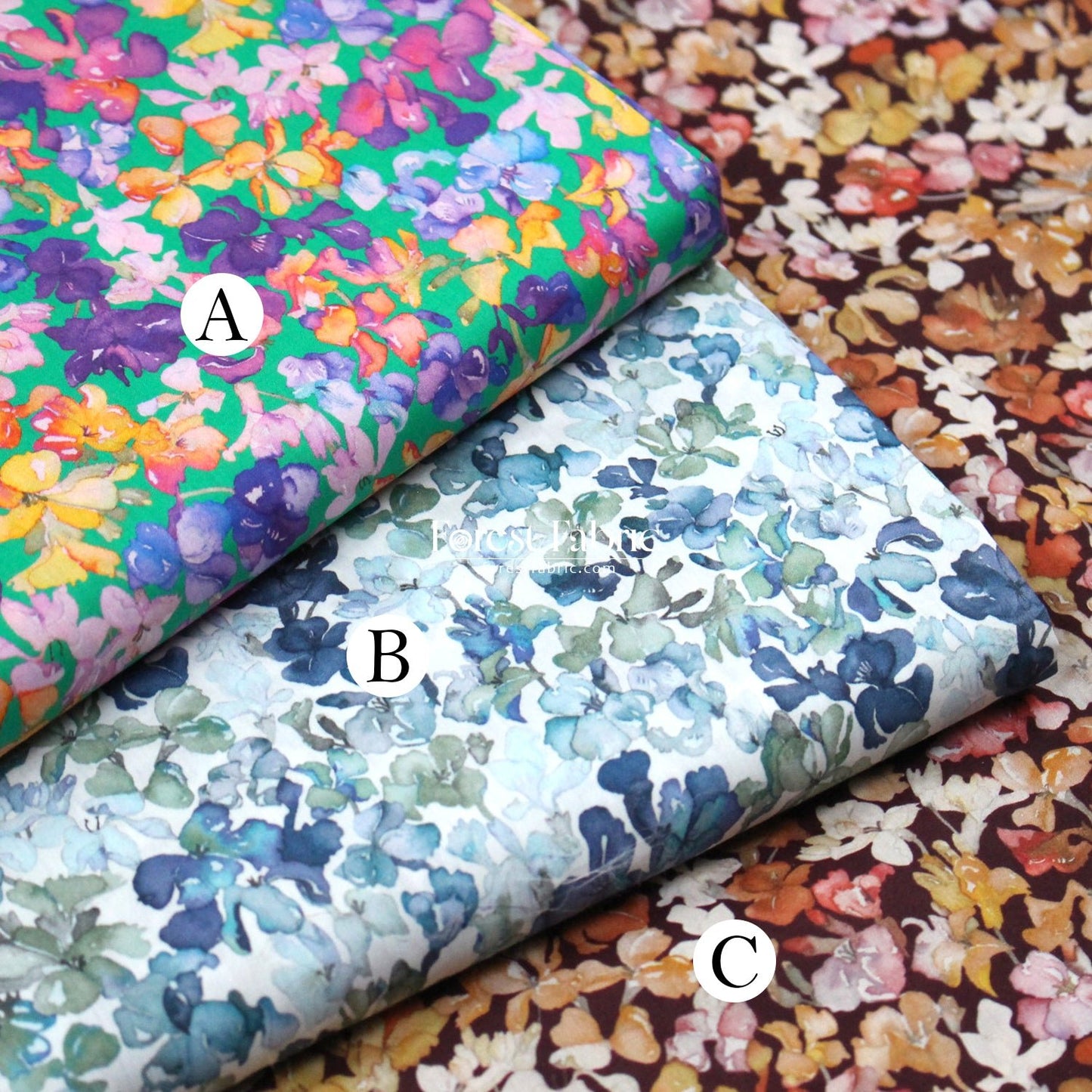 Liberty of London (Cotton Tana Lawn Fabric) - Lily Jane - FO:REST Fabric 布恩堂Liberty fabrictana lawnjapanese fabricykk zipper