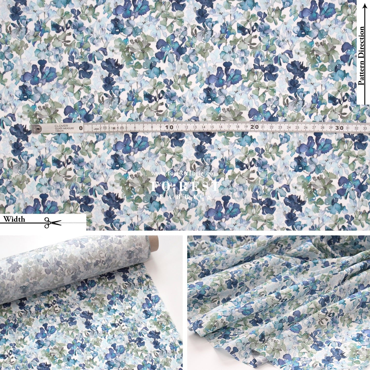 Liberty of London (Cotton Tana Lawn Fabric) - Lily Jane - FO:REST Fabric 布恩堂Liberty fabrictana lawnjapanese fabricykk zipper