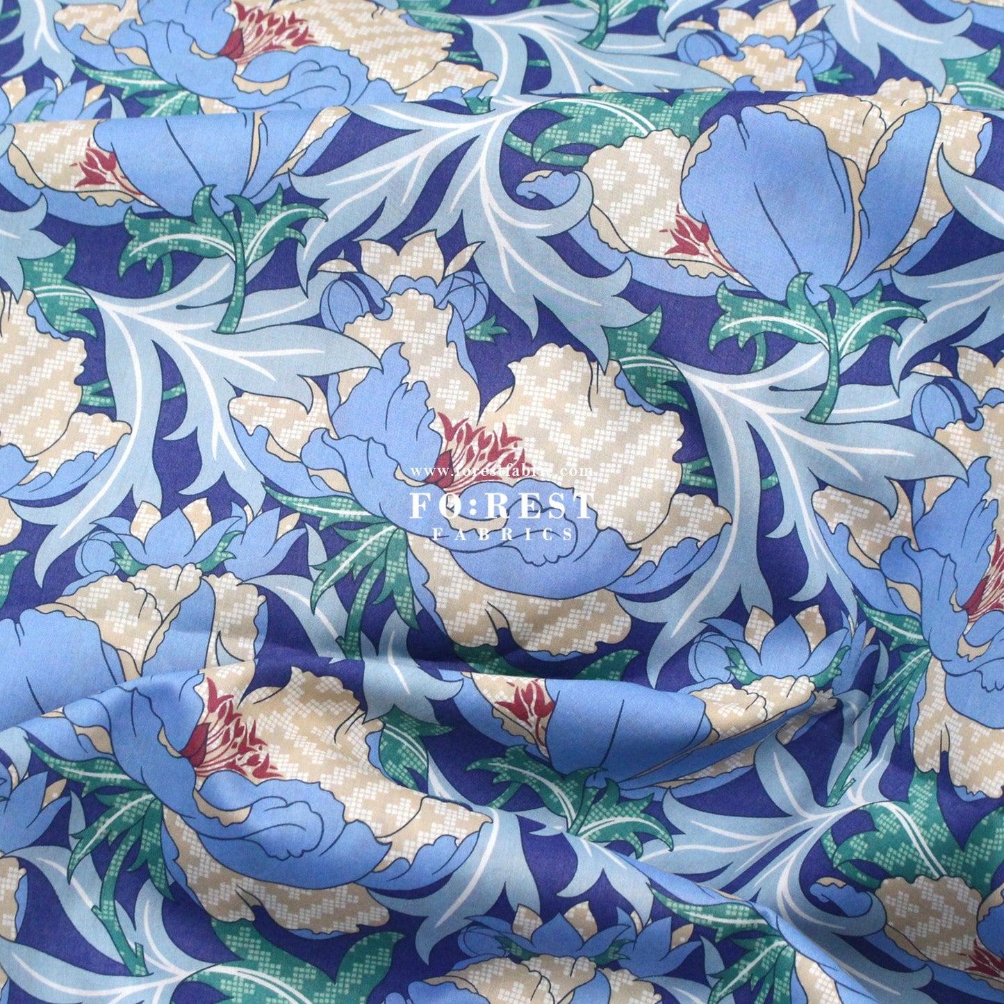 Liberty of London (Cotton Tana Lawn Fabric) - Lindsay Legacy - FO:REST Fabric 布恩堂Liberty fabrictana lawnjapanese fabricykk zipper