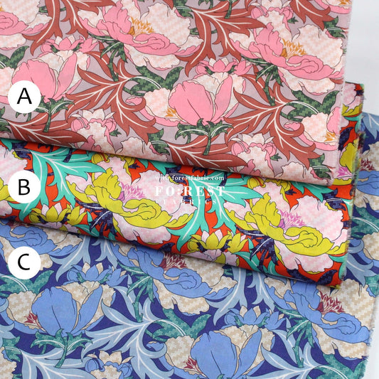 Liberty of London (Cotton Tana Lawn Fabric) - Lindsay Legacy - FO:REST Fabric 布恩堂Liberty fabrictana lawnjapanese fabricykk zipper