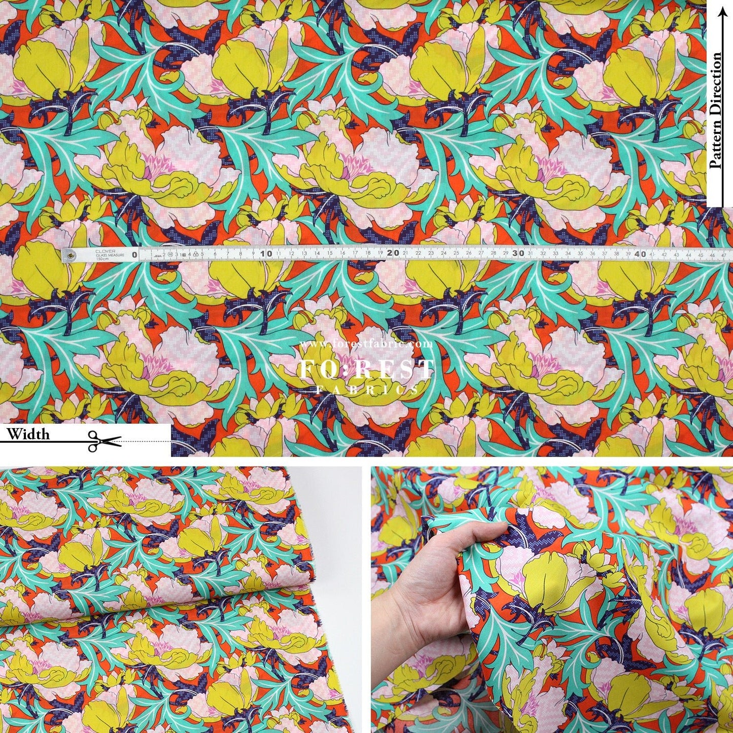 Liberty of London (Cotton Tana Lawn Fabric) - Lindsay Legacy - FO:REST Fabric 布恩堂Liberty fabrictana lawnjapanese fabricykk zipper