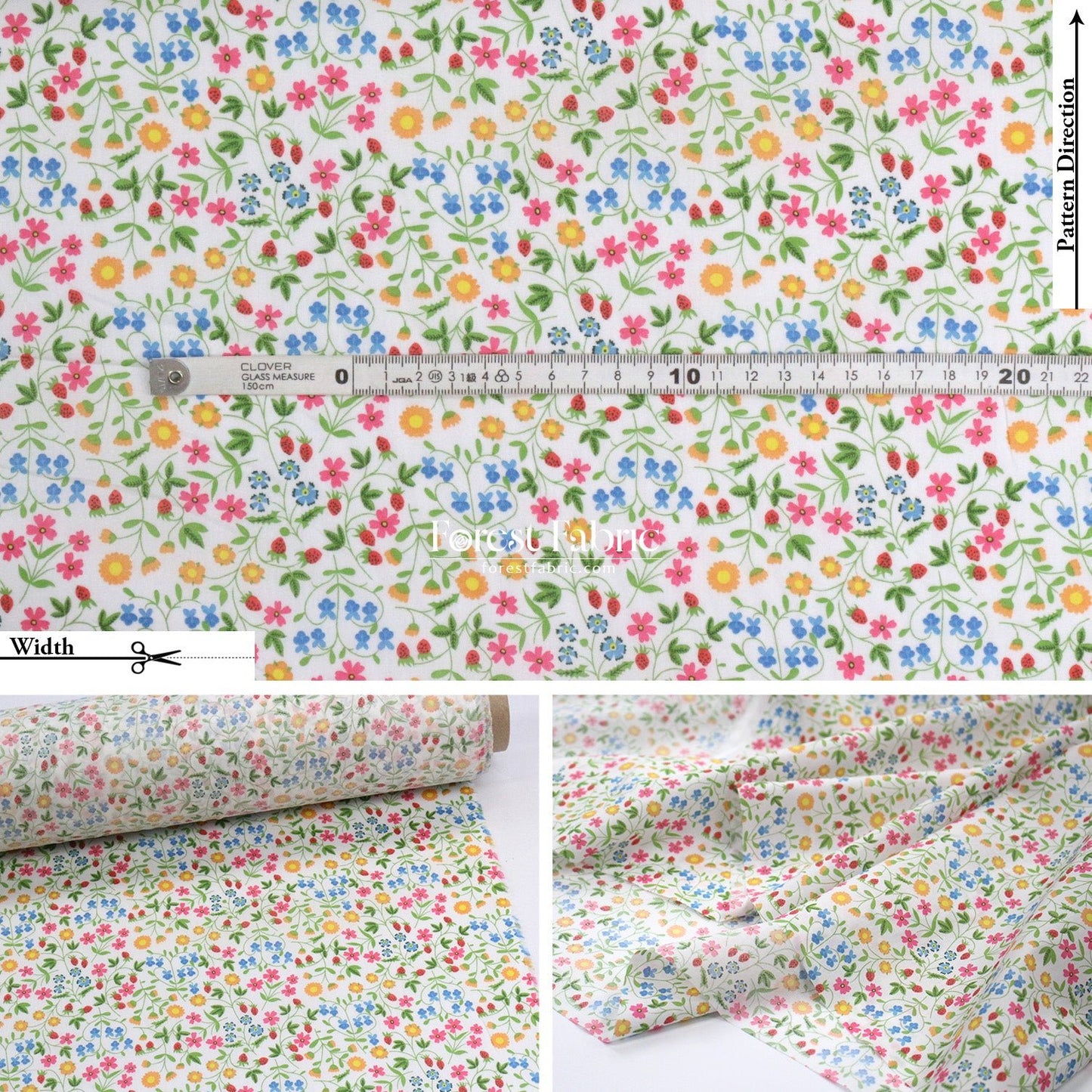 Liberty of London (Cotton Tana Lawn Fabric) - Little Mirabelle A - FO:REST Fabric 布恩堂Liberty fabrictana lawnjapanese fabricykk zipper