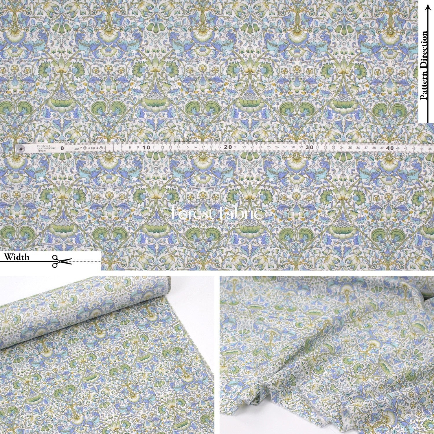 Liberty of London (Cotton Tana Lawn Fabric) - LODDEN G - FO:REST Fabric 布恩堂Liberty fabrictana lawnjapanese fabricykk zipper