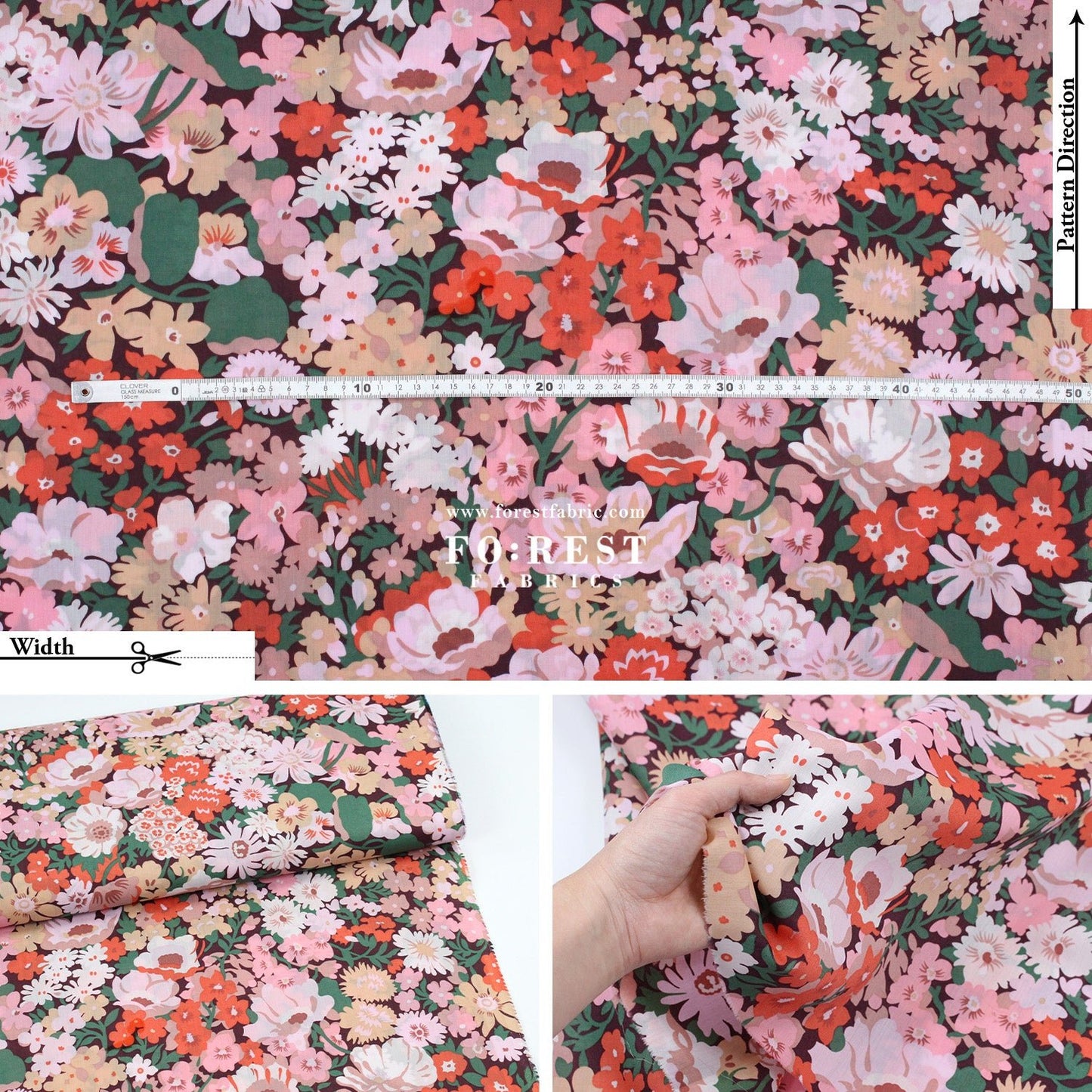 Liberty of London (Cotton Tana Lawn Fabric) - Lord Thorpe - FO:REST Fabric 布恩堂Liberty fabrictana lawnjapanese fabricykk zipper