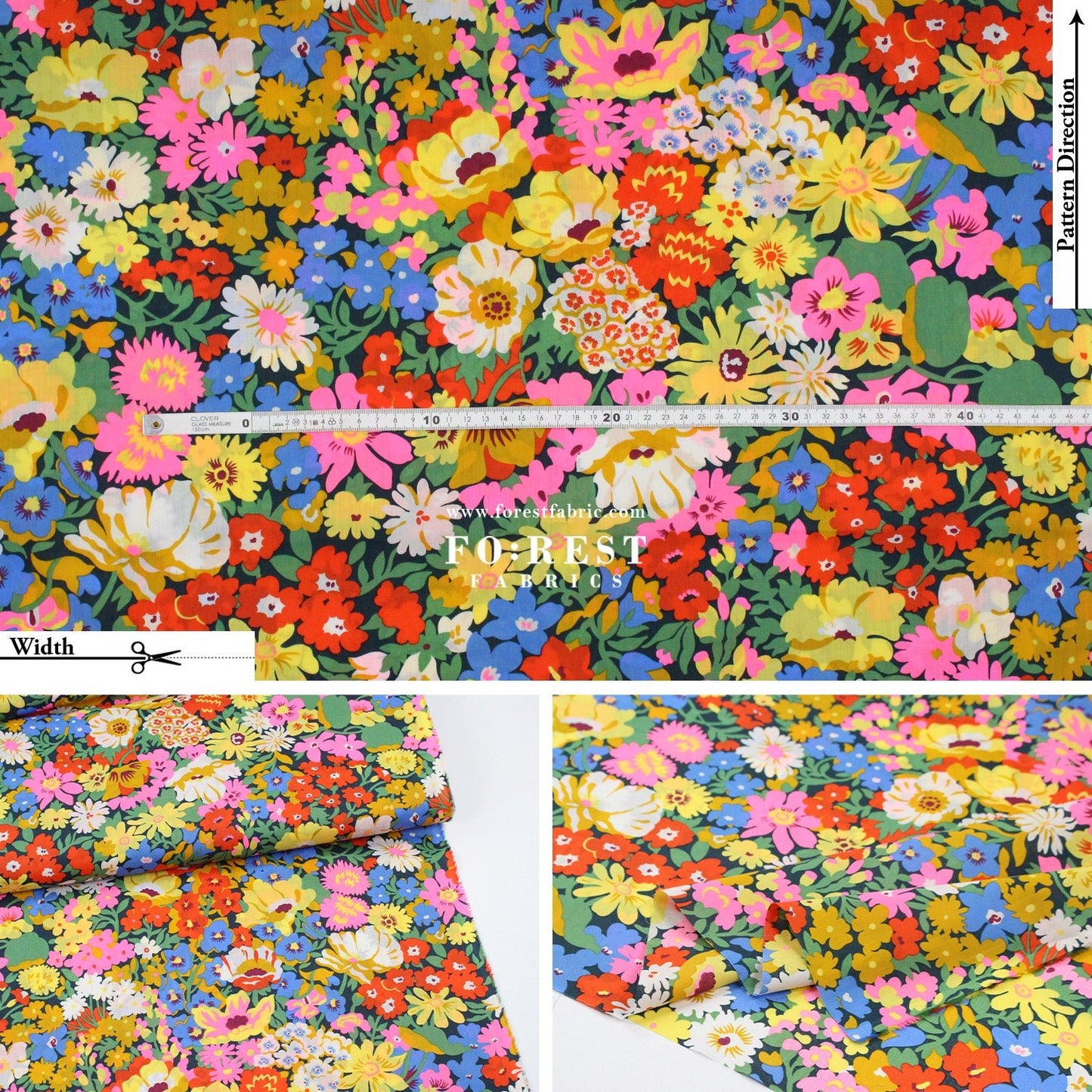 Liberty of London (Cotton Tana Lawn Fabric) - Lord Thorpe - FO:REST Fabric 布恩堂Liberty fabrictana lawnjapanese fabricykk zipper