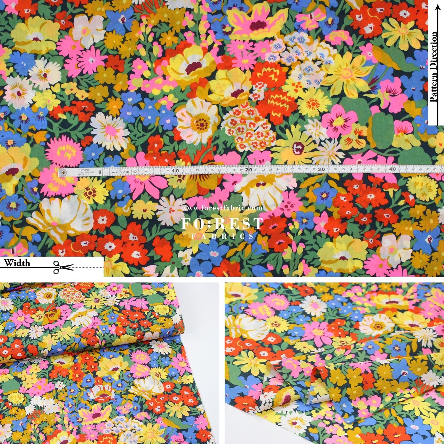 Liberty of London (Cotton Tana Lawn Fabric) - Lord Thorpe - FO:REST Fabric 布恩堂Liberty fabrictana lawnjapanese fabricykk zipper