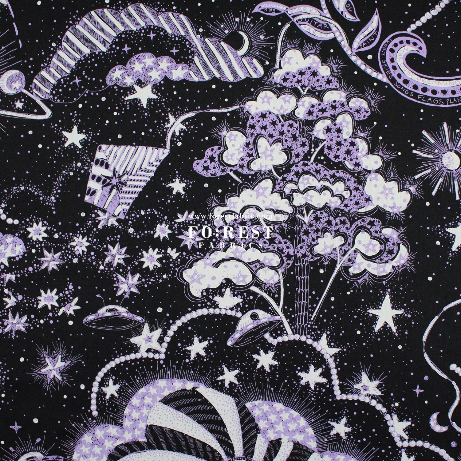 Liberty of London (Cotton Tana Lawn Fabric) - Louis universe - FO:REST Fabric 布恩堂Liberty fabrictana lawnjapanese fabricykk zipper