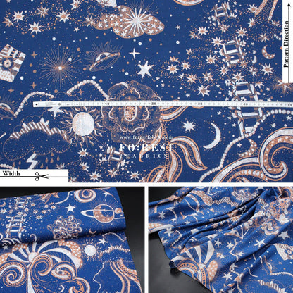 Liberty of London (Cotton Tana Lawn Fabric) - Louis universe - FO:REST Fabric 布恩堂Liberty fabrictana lawnjapanese fabricykk zipper