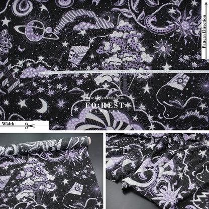 Liberty of London (Cotton Tana Lawn Fabric) - Louis universe - FO:REST Fabric 布恩堂Liberty fabrictana lawnjapanese fabricykk zipper