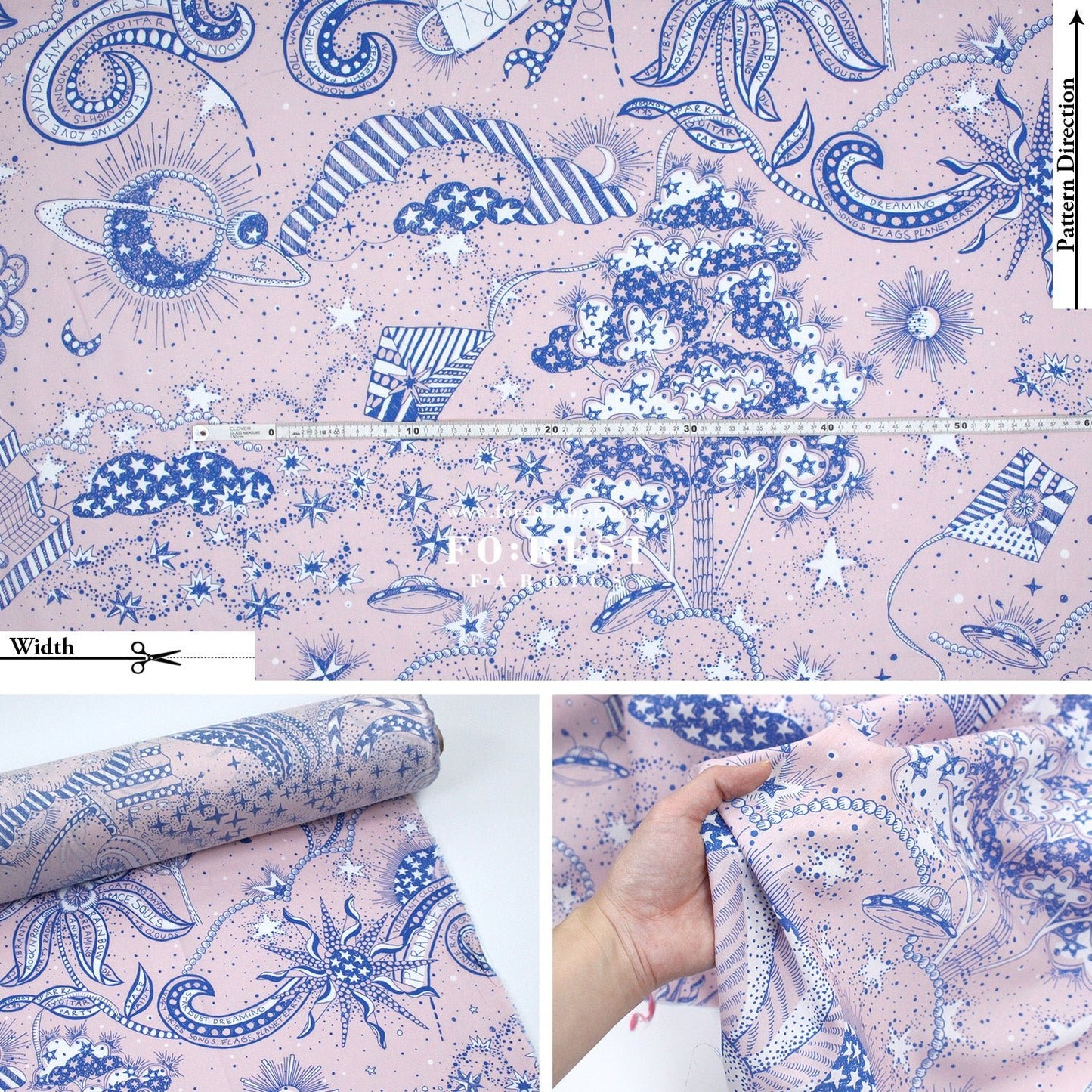 Liberty of London (Cotton Tana Lawn Fabric) - Louis universe - FO:REST Fabric 布恩堂Liberty fabrictana lawnjapanese fabricykk zipper