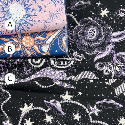 Liberty of London (Cotton Tana Lawn Fabric) - Louis universe - FO:REST Fabric 布恩堂Liberty fabrictana lawnjapanese fabricykk zipper