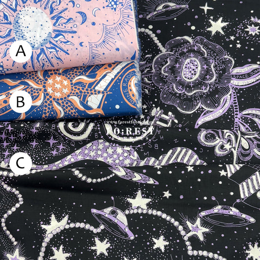 Liberty of London (Cotton Tana Lawn Fabric) - Louis universe - FO:REST Fabric 布恩堂Liberty fabrictana lawnjapanese fabricykk zipper