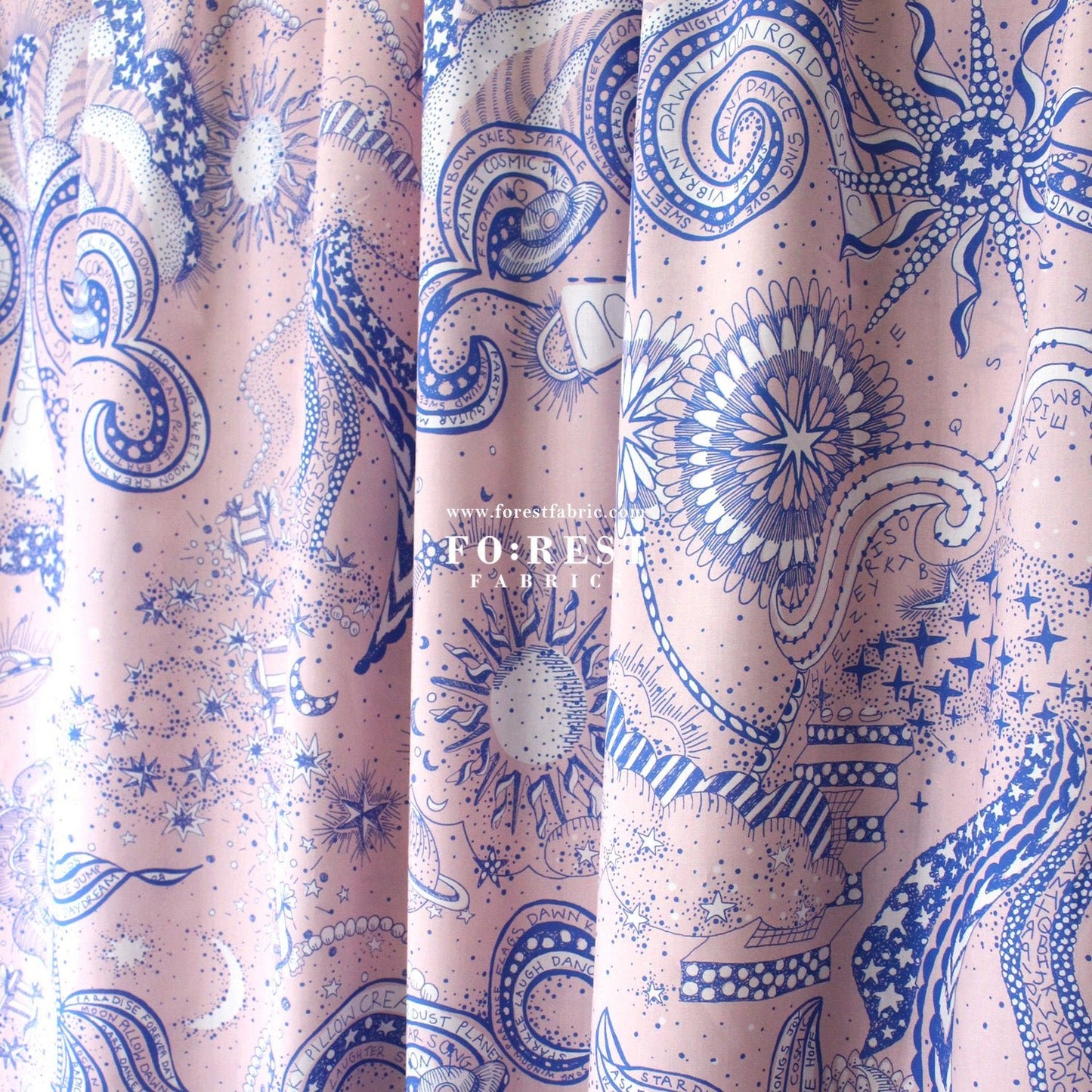 Liberty of London (Cotton Tana Lawn Fabric) - Louis universe - FO:REST Fabric 布恩堂Liberty fabrictana lawnjapanese fabricykk zipper
