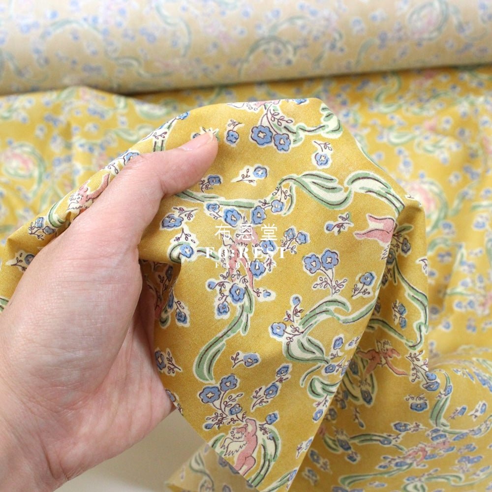 Liberty of London (Cotton Tana Lawn Fabric) - Love Grandmalyn Mustard - FO:REST Fabric 布恩堂Liberty fabrictana lawnjapanese fabricykk zipper