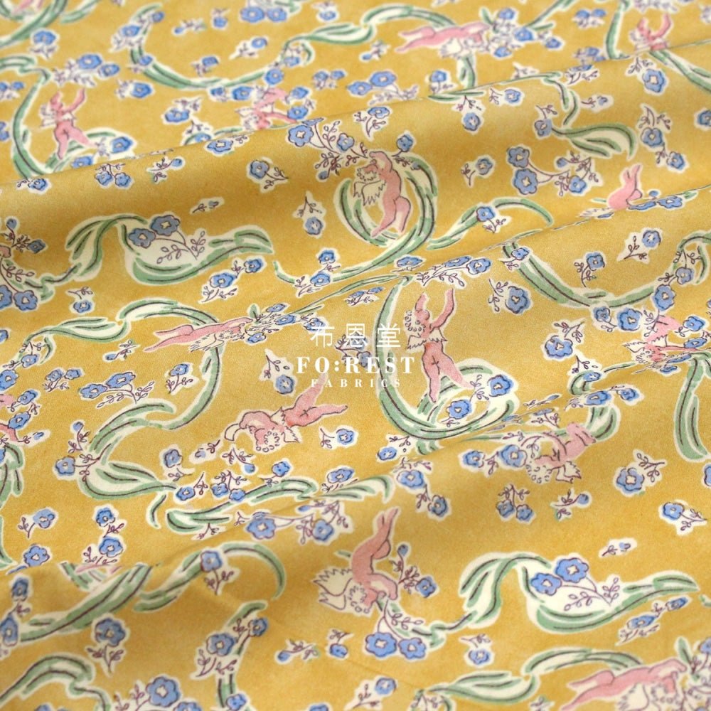 Liberty of London (Cotton Tana Lawn Fabric) - Love Grandmalyn Mustard - FO:REST Fabric 布恩堂Liberty fabrictana lawnjapanese fabricykk zipper