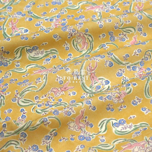 Liberty of London (Cotton Tana Lawn Fabric) - Love Grandmalyn Mustard - FO:REST Fabric 布恩堂Liberty fabrictana lawnjapanese fabricykk zipper