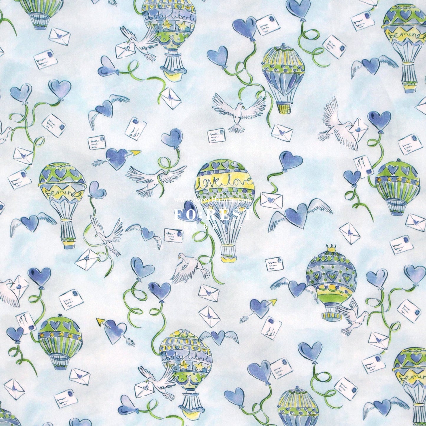 Liberty of London (Cotton Tana Lawn Fabric) - Love in the Air A - FO:REST Fabric 布恩堂Liberty fabrictana lawnjapanese fabricykk zipper