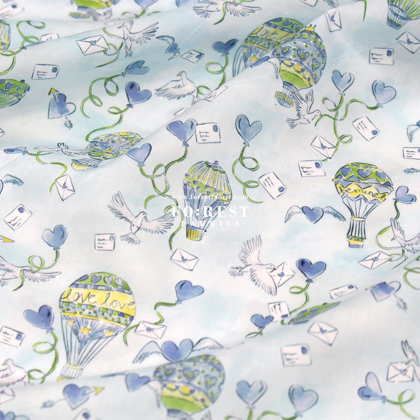 Liberty of London (Cotton Tana Lawn Fabric) - Love in the Air A - FO:REST Fabric 布恩堂Liberty fabrictana lawnjapanese fabricykk zipper